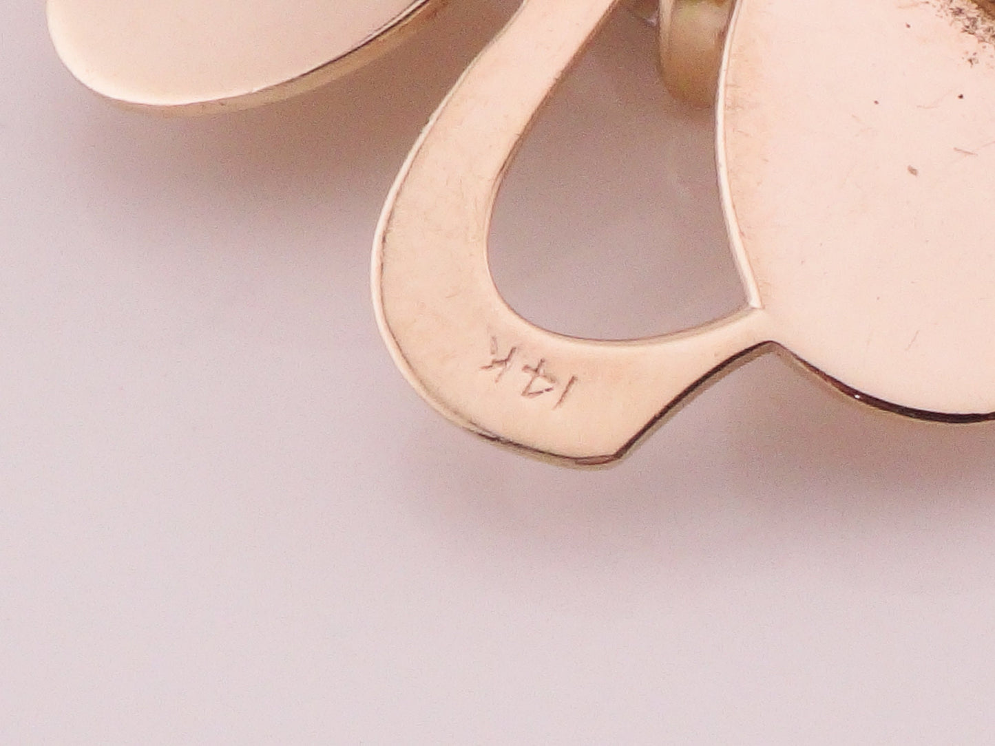 Vintage 14k Gold Four Leaf Clover Pin: Good Luck Charm