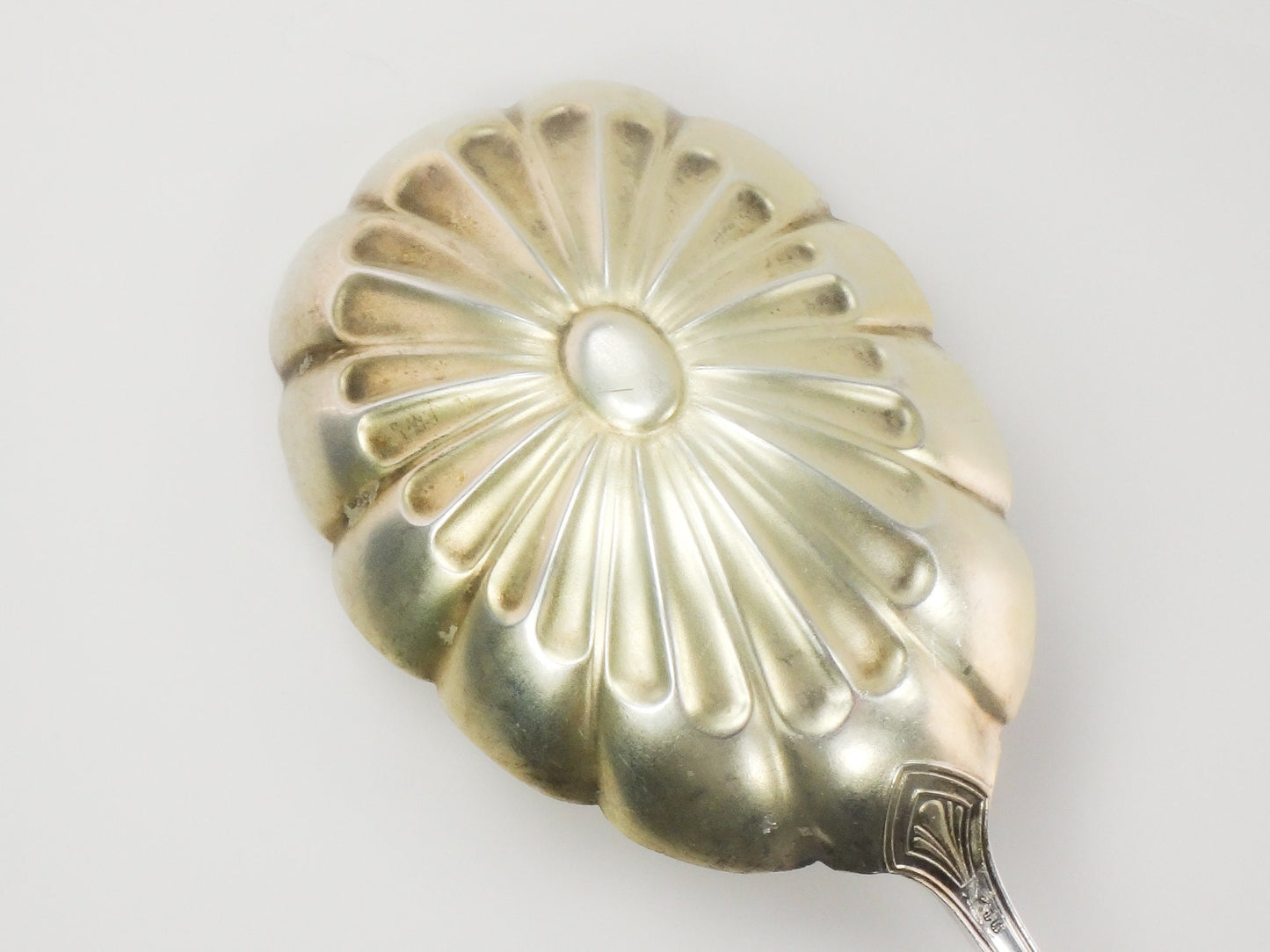 Vintage Gorham Sterling Silver Hindostanee Salad Spoon No Monogram Large Sterling Brite Cut Serving Spoon 1878