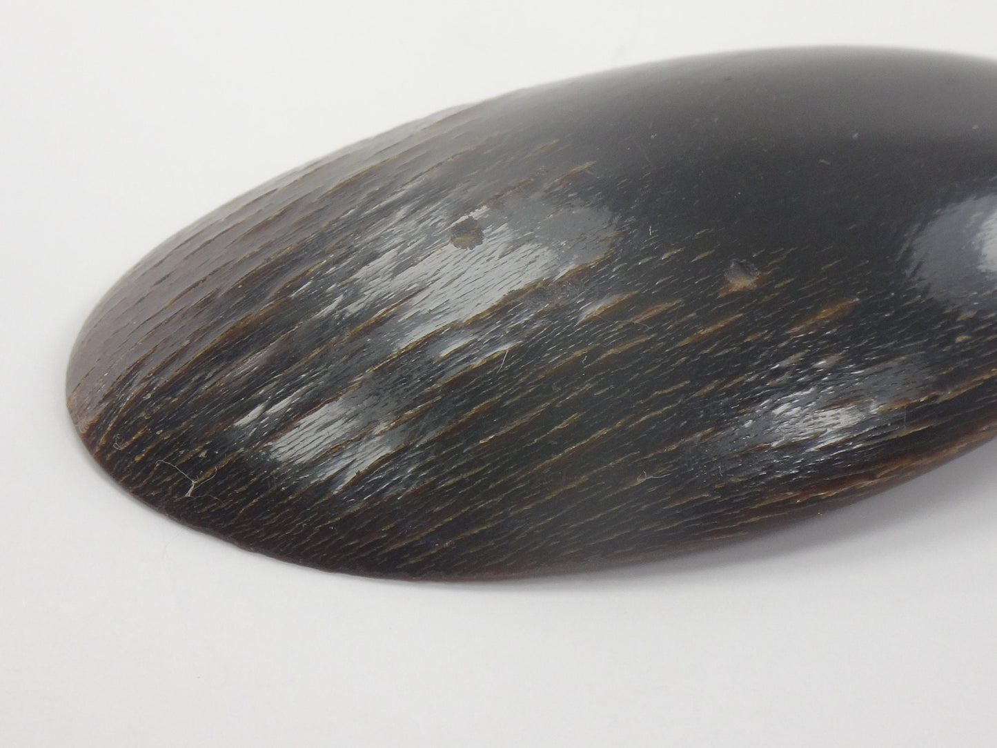 Georg Jensen Sterling Silver Acorn Pattern Salad Serving Spoon with Horn Bowl