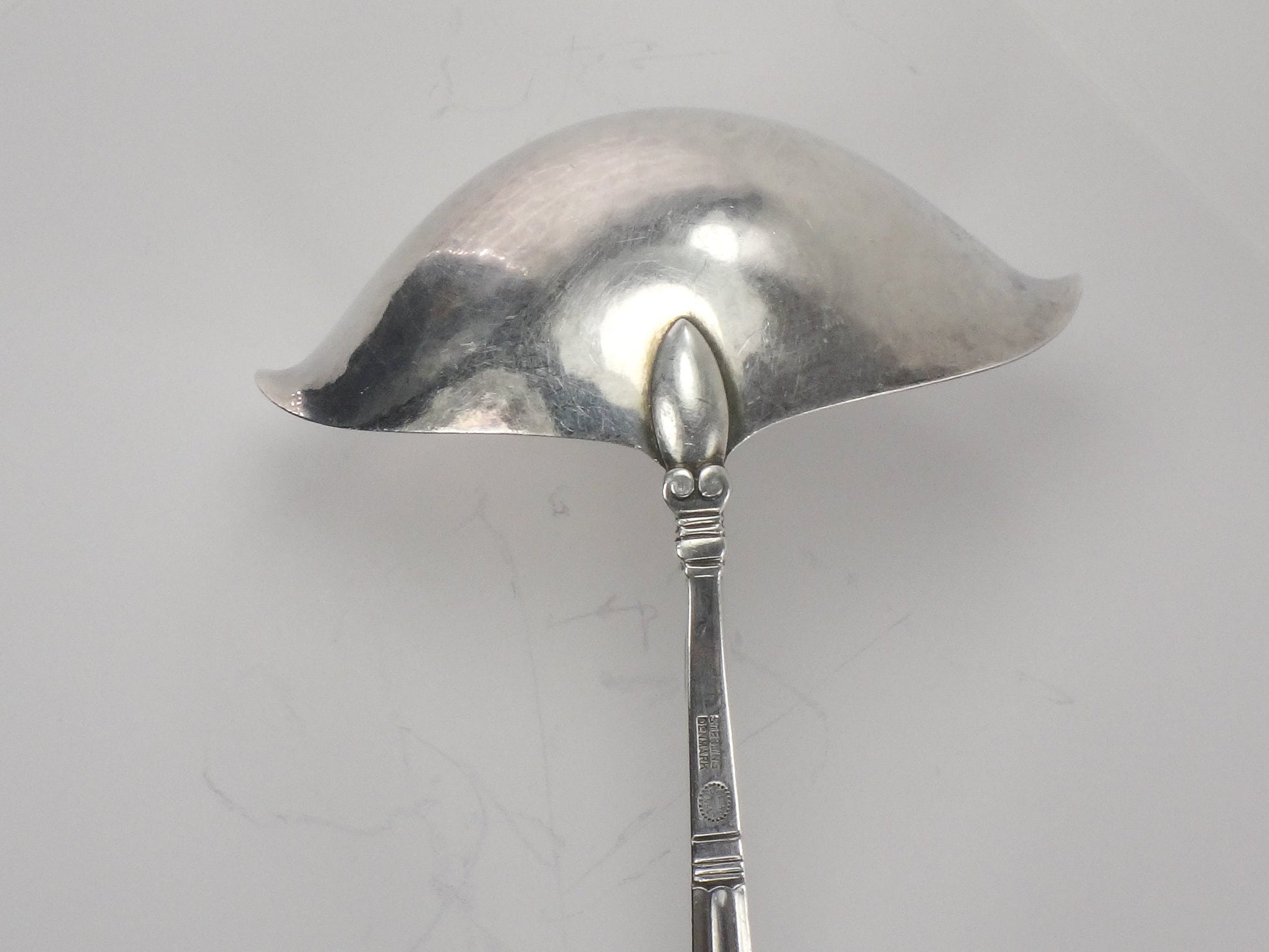 Georg Jensen Sterling Silver Acorn Pattern Large Gravy Ladle 7 3/4"