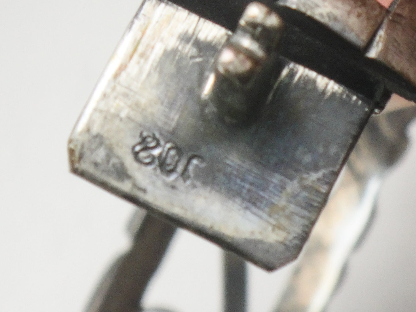 Vintage 800 Silver Sodalite Bracelet: Floral Scroll Design