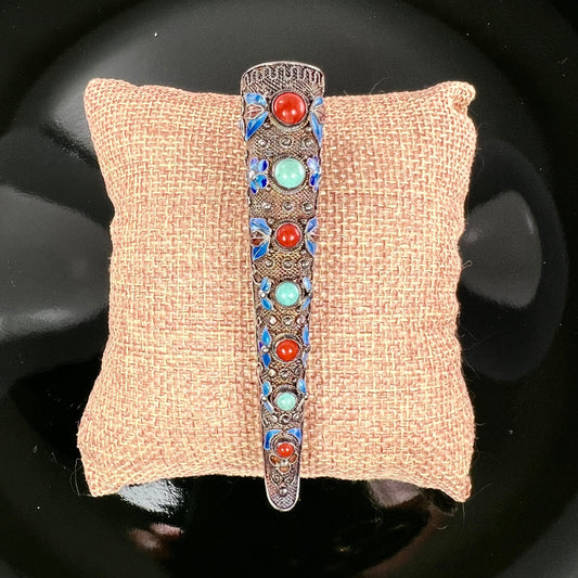 Vintage Silver Finger Nail Cover Pin