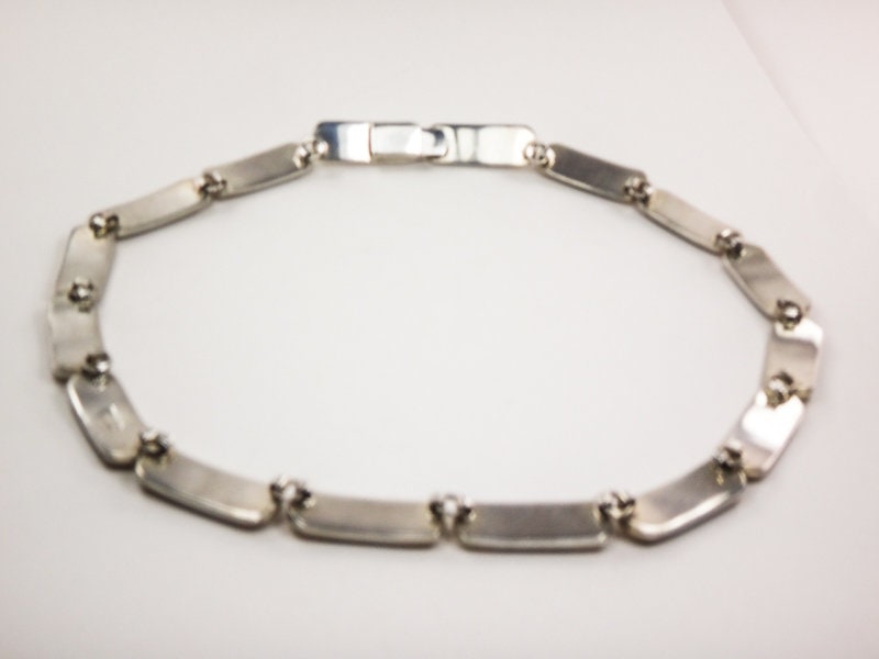 Vintage Sterling Silver Walking Panther Necklace Made in Mexico 16.5" Heavy 70 grams