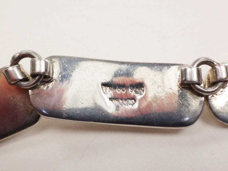 Vintage Sterling Silver Walking Panther Necklace Made in Mexico 16.5" Heavy 70 grams