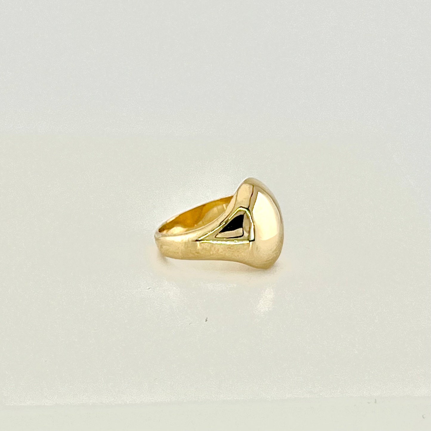 Vintage Solid 14k Yellow Gold Polished Dome Ring Size 6
