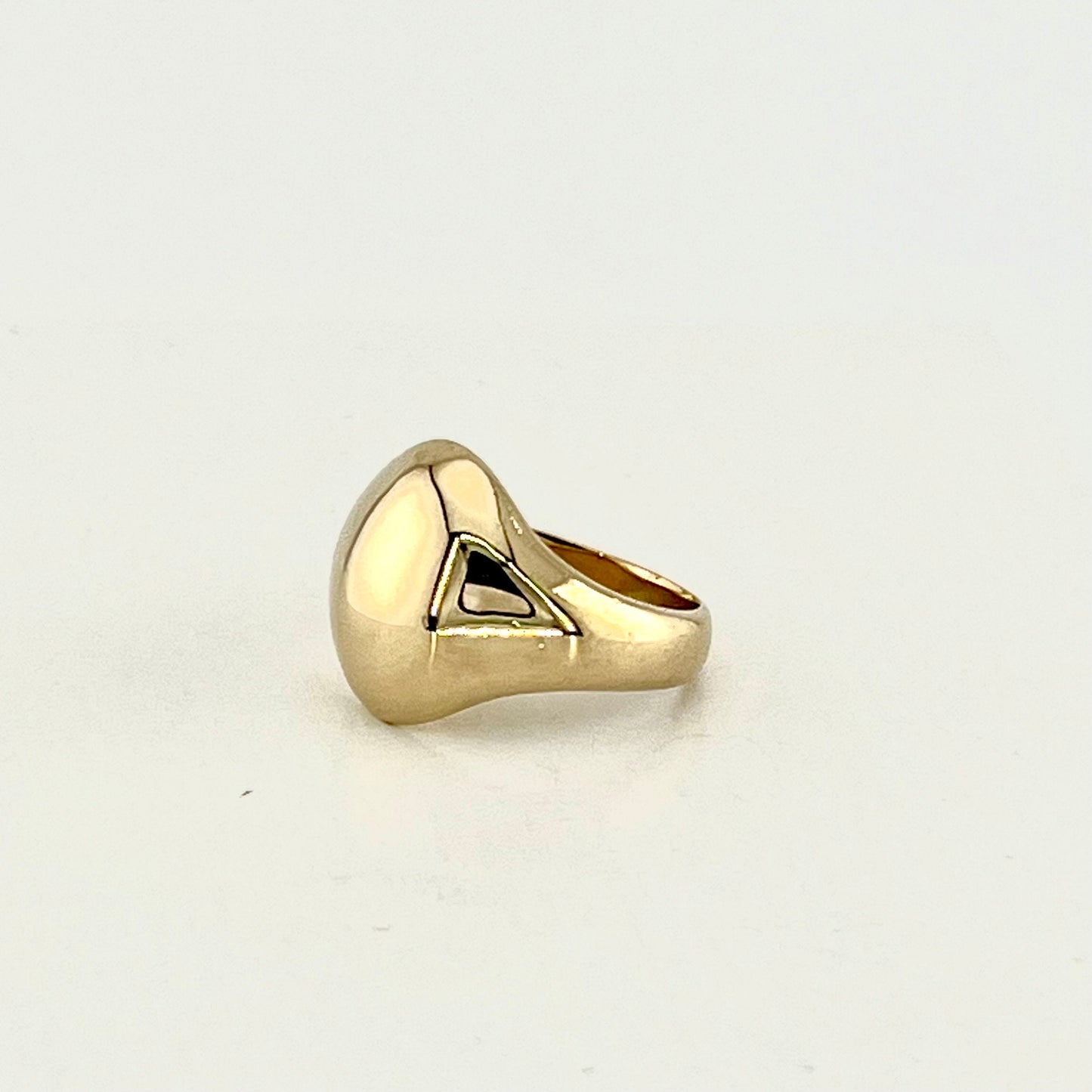 Vintage Solid 14k Yellow Gold Polished Dome Ring Size 6