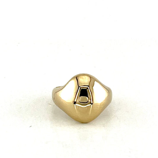 Vintage Solid 14k Yellow Gold Polished Dome Ring Size 6
