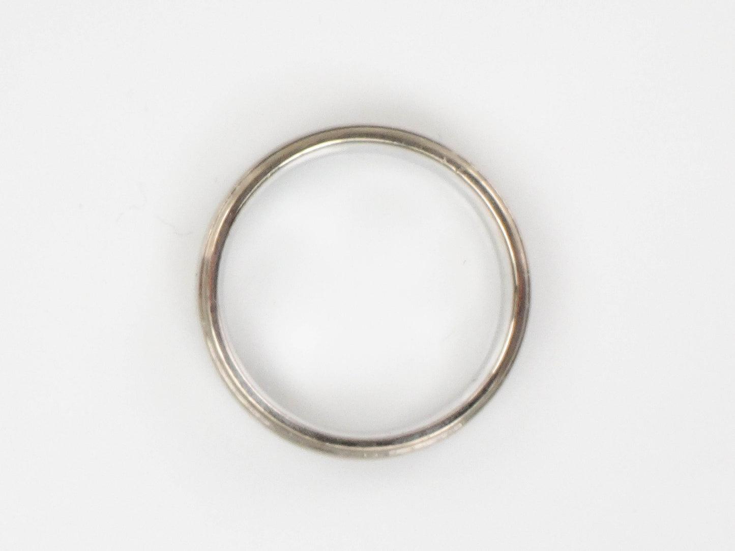 Vintage 14k White Gold Wedding Band 5 MM Wedding Ring Size 7
