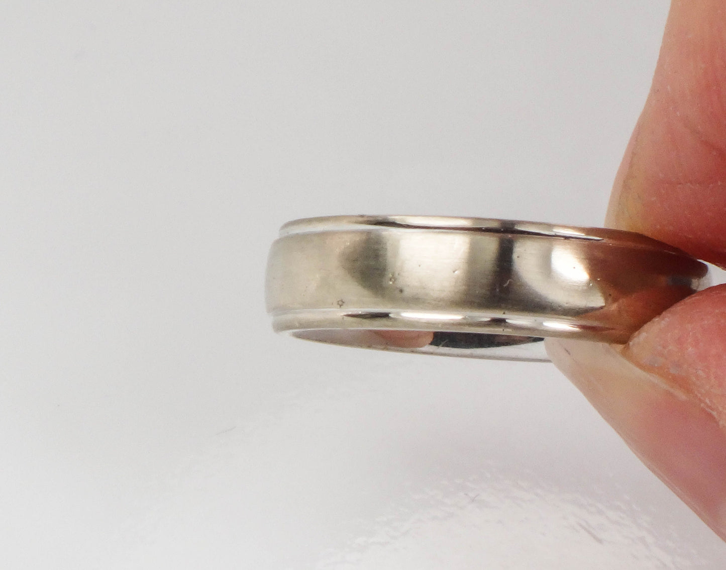 Vintage 14k White Gold Wedding Band 5 MM Wedding Ring Size 7