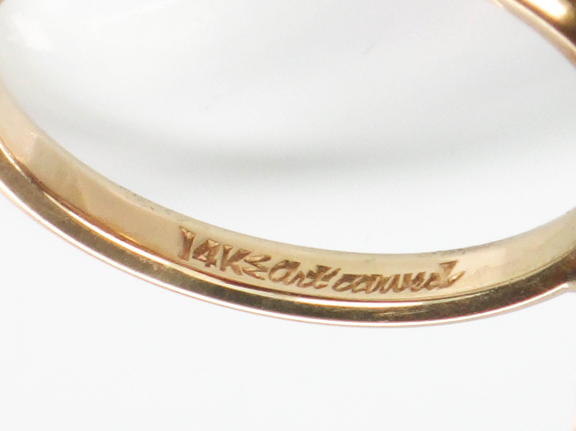 Vintage 14k Yellow Gold Round Amethyst Ring - Purple Stone Ring - Size 6