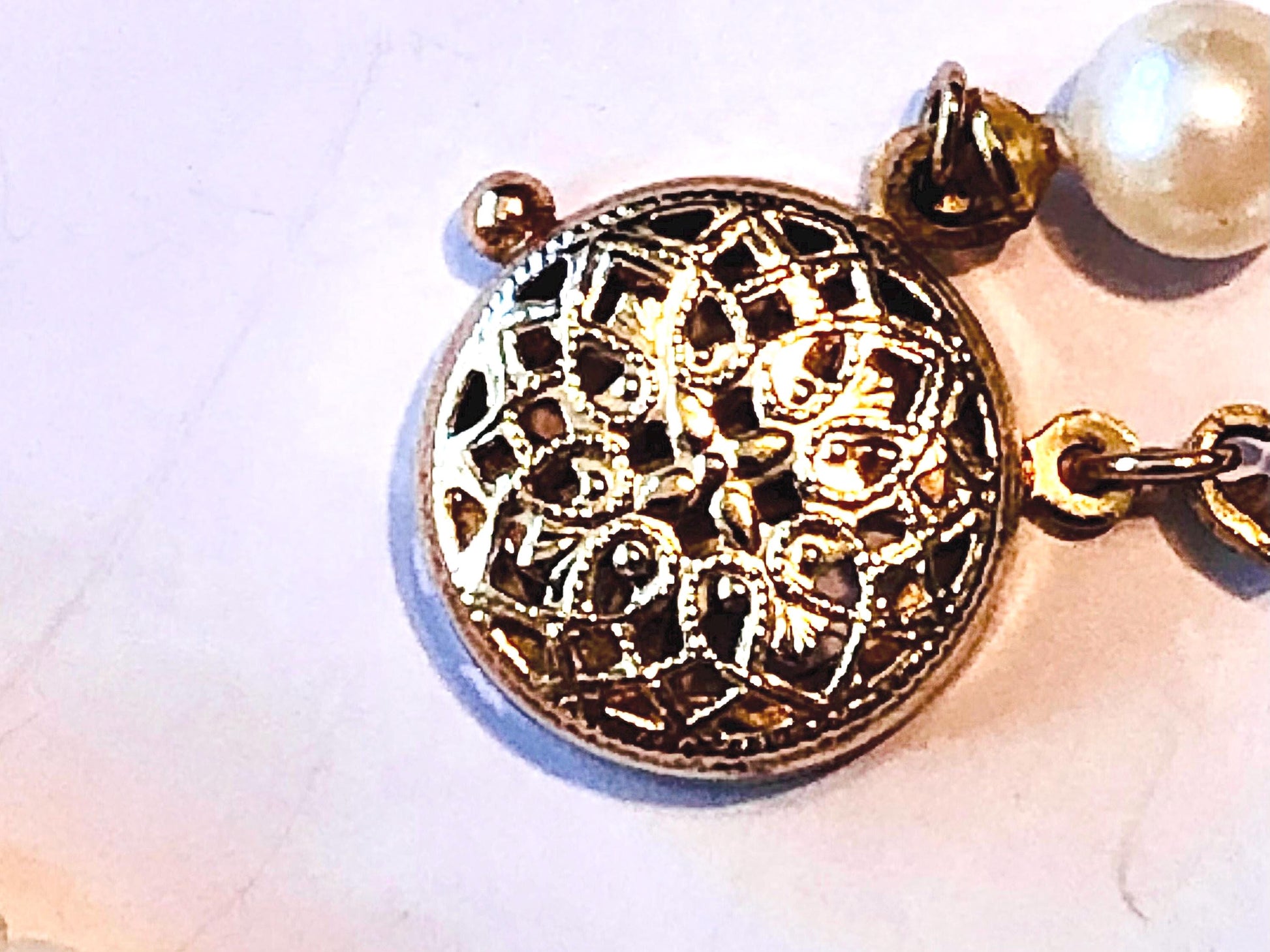 Vintage 14k Gold Saltwater Pearl Necklace: Double Strand Bridal Jewelry, 5MM, 23"