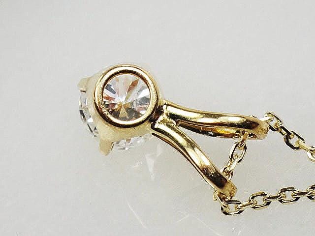 Vintage Diamond Pendant Necklace: 14k Yellow Gold, .55 Carat Round Solitaire, 18"