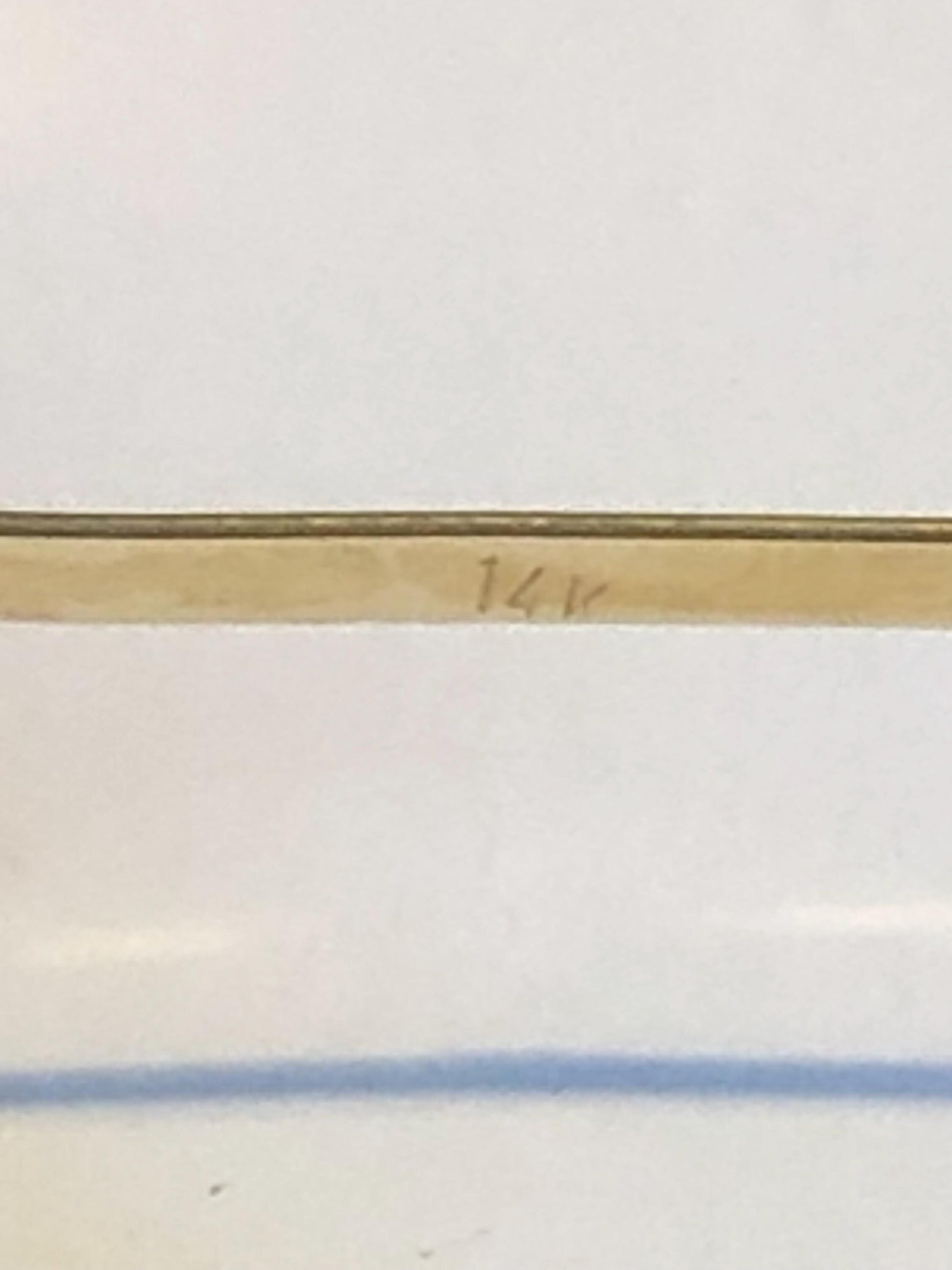 Vintage 14k Yellow Gold Engraved Leaves Hinged Bangle Bracelet, Small Size 6 5/8"