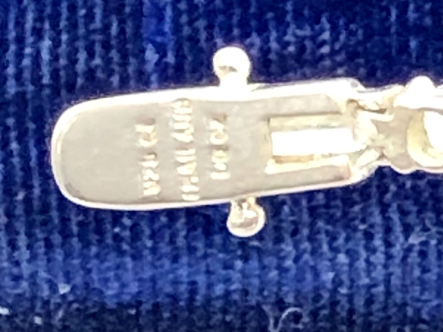 Sterling Silver Cubic Zirconia Tennis Bracelet with Round and Baguette Cuts 7" - Fine Vintage Jewelry