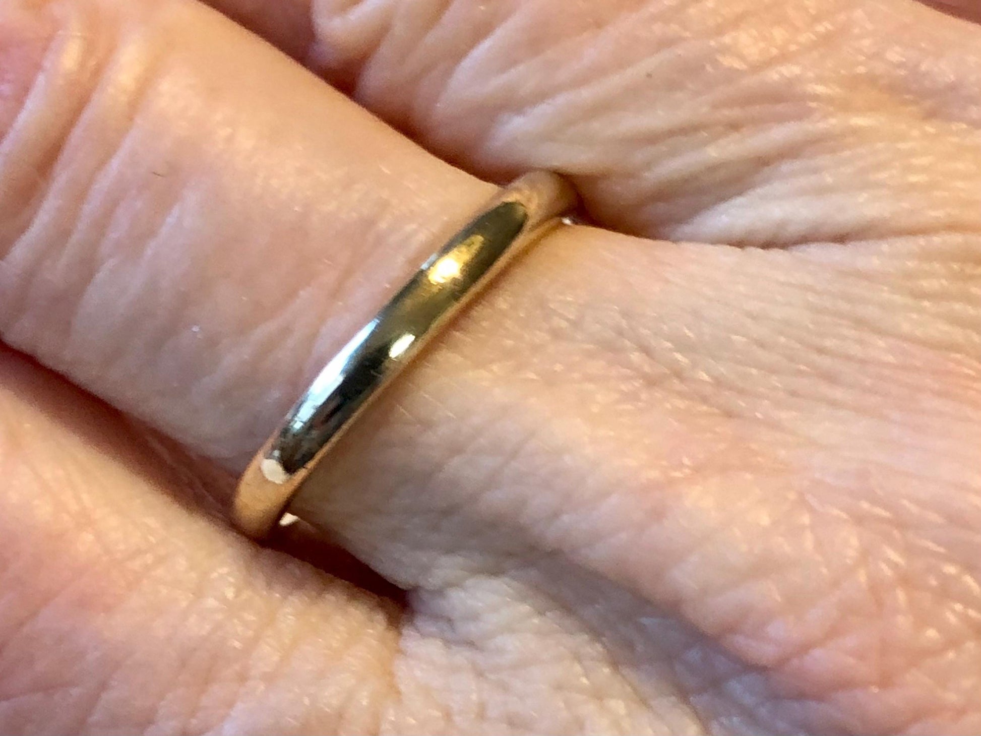 Vintage ArtCarved 14k Yellow Gold Wedding Band - 2.2 MM Stacking Ring, Size 6.25