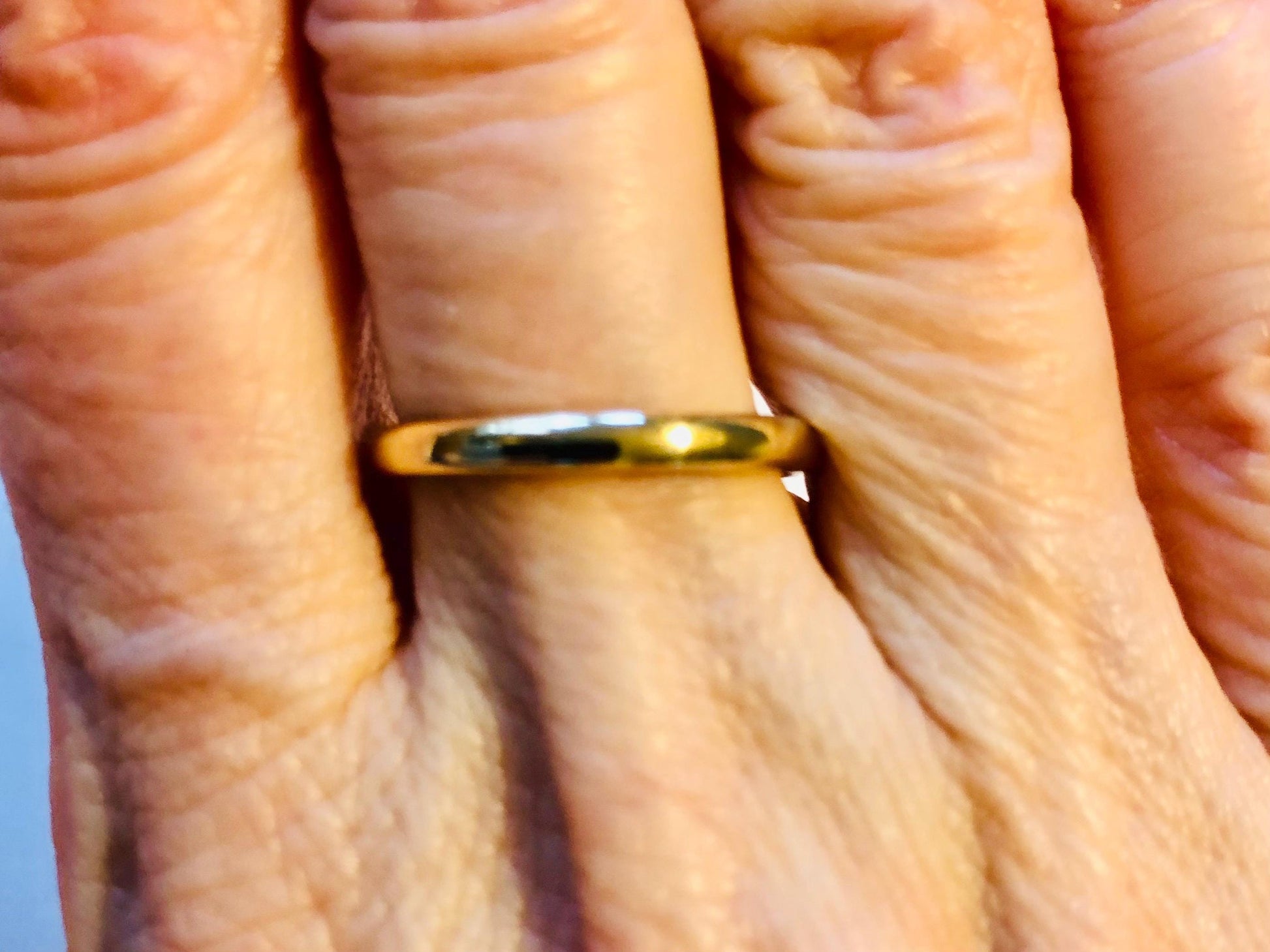 Vintage ArtCarved 14k Yellow Gold Wedding Band - 2.2 MM Stacking Ring, Size 6.25