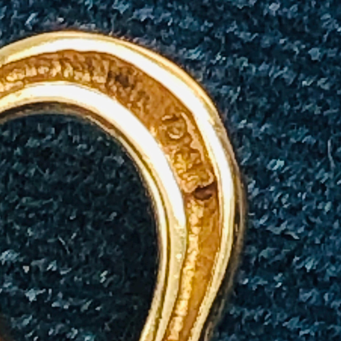 Vintage Solid 14k Yellow Gold Diamond Open Heart Pendant