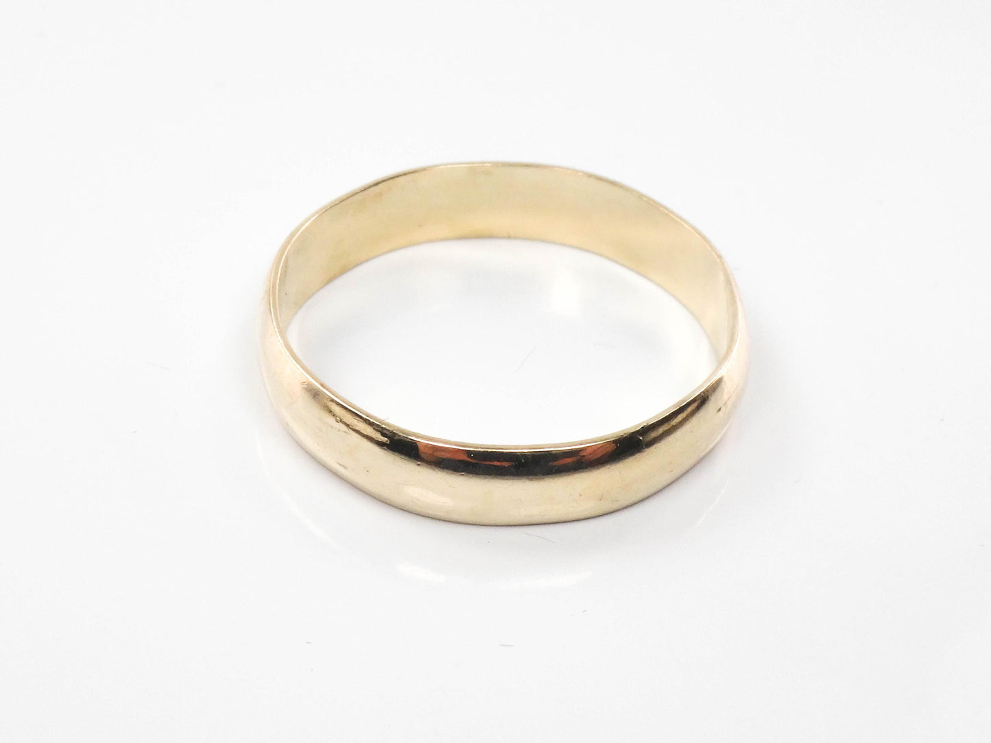 Vintage 14k Solid Yellow Gold 4 mm Wedding Band Size 9.25