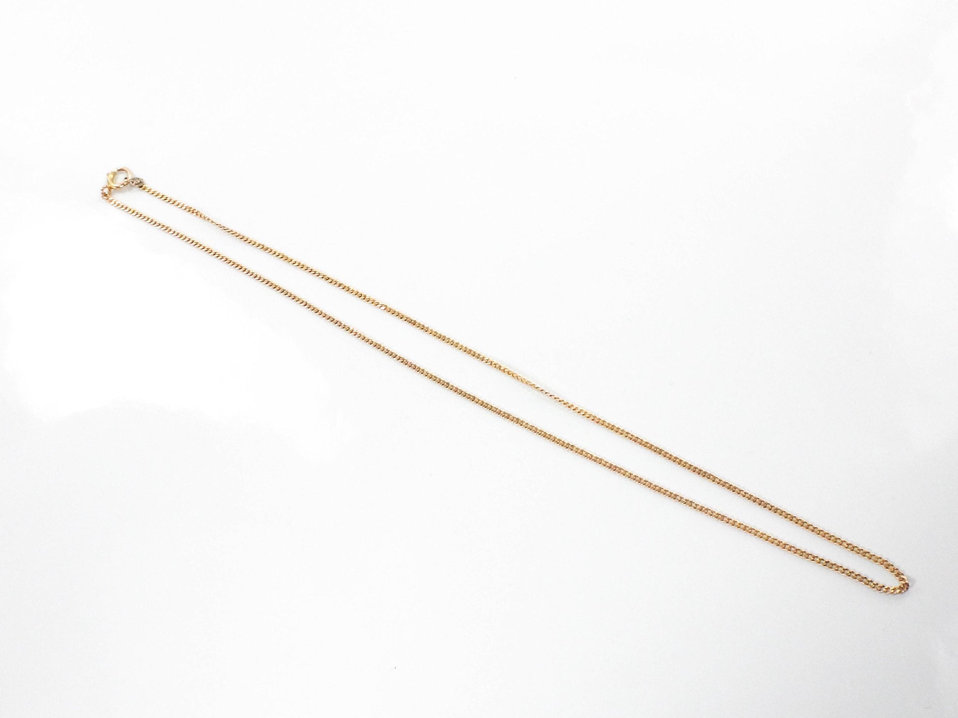 Vintage 14k Yellow Gold Link Pendant Chain - 15.5"