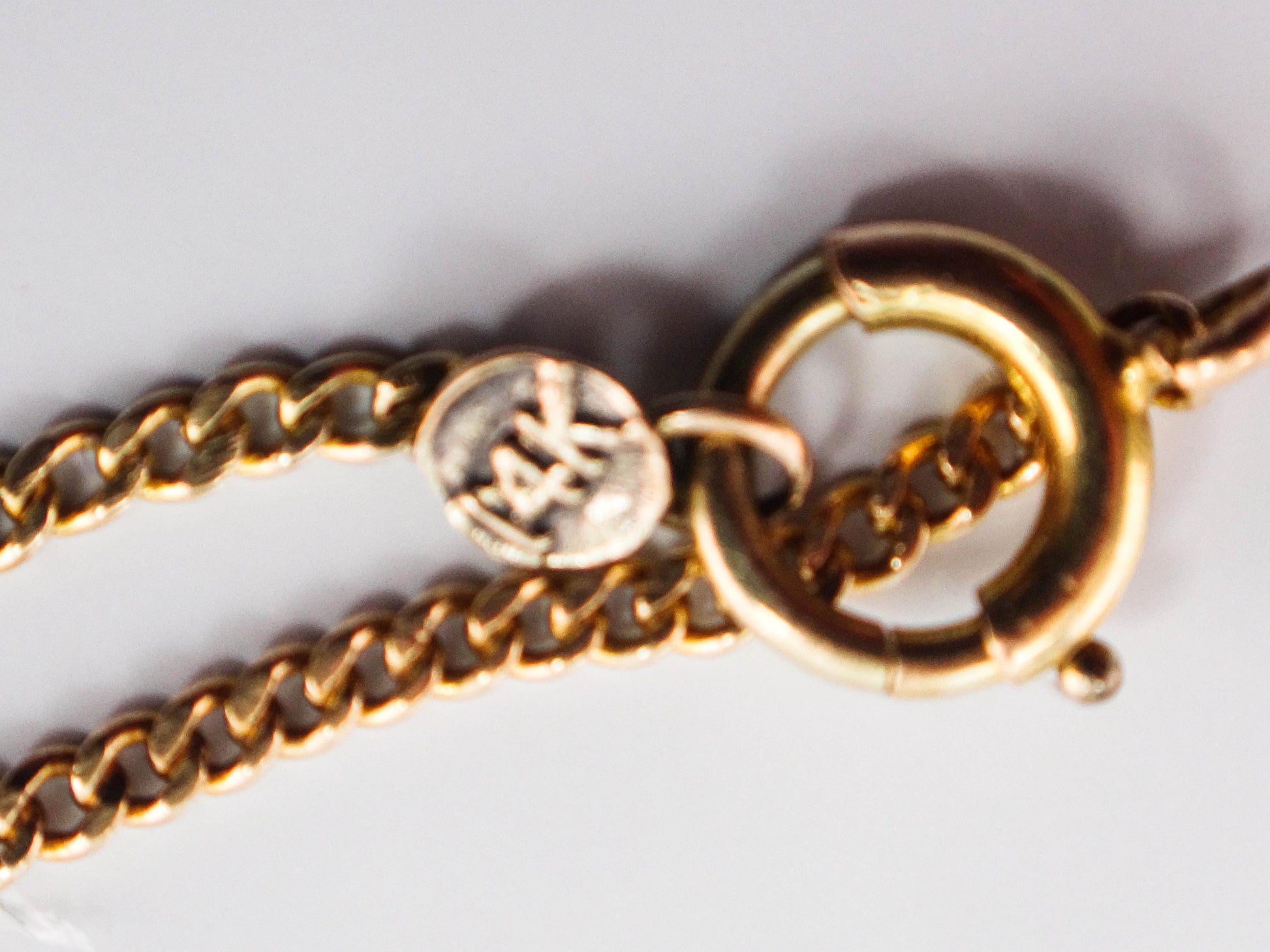 Vintage 14k Yellow Gold Link Pendant Chain - 15.5"