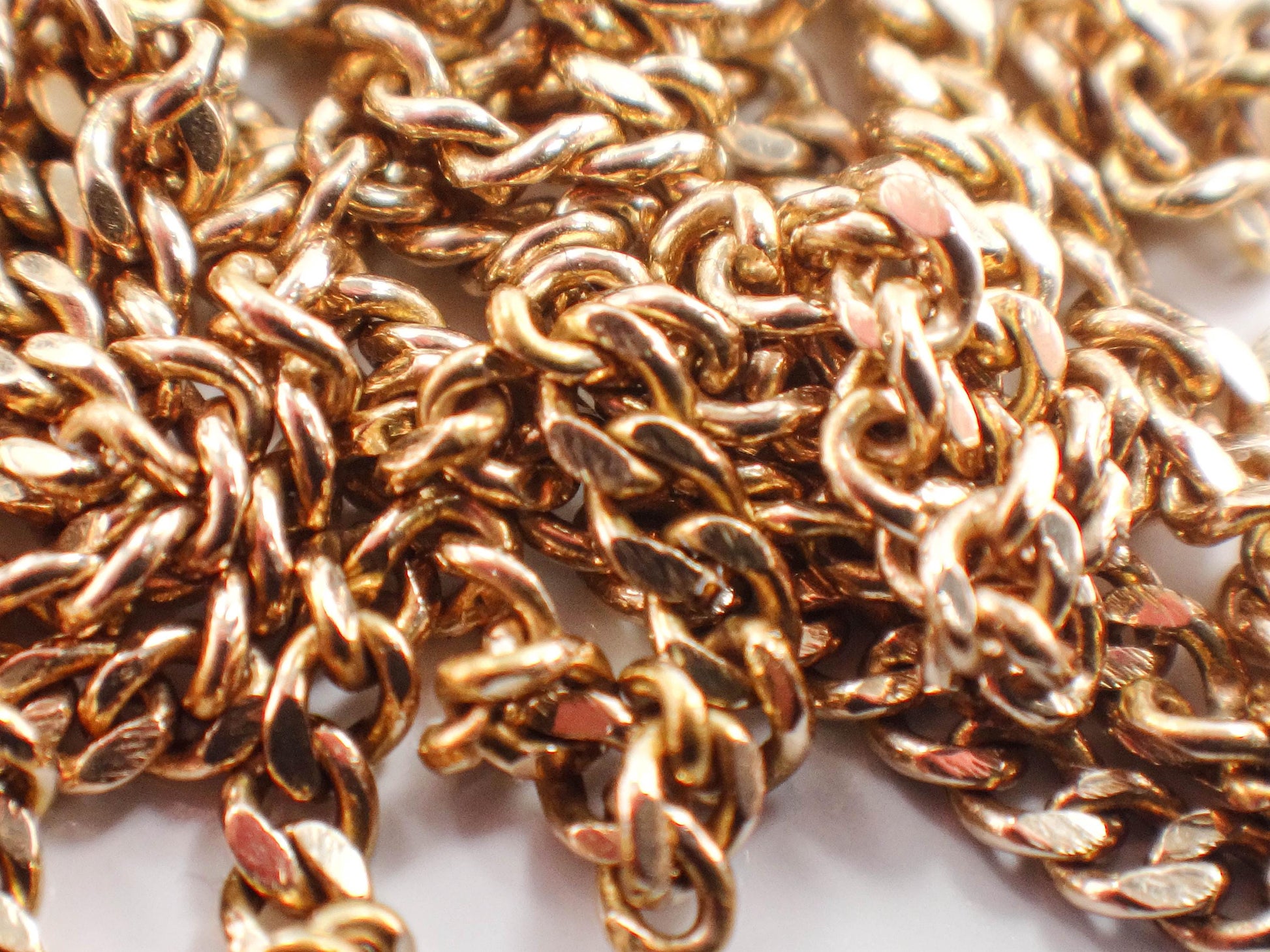 Vintage 14k Yellow Gold Link Pendant Chain - 15.5"