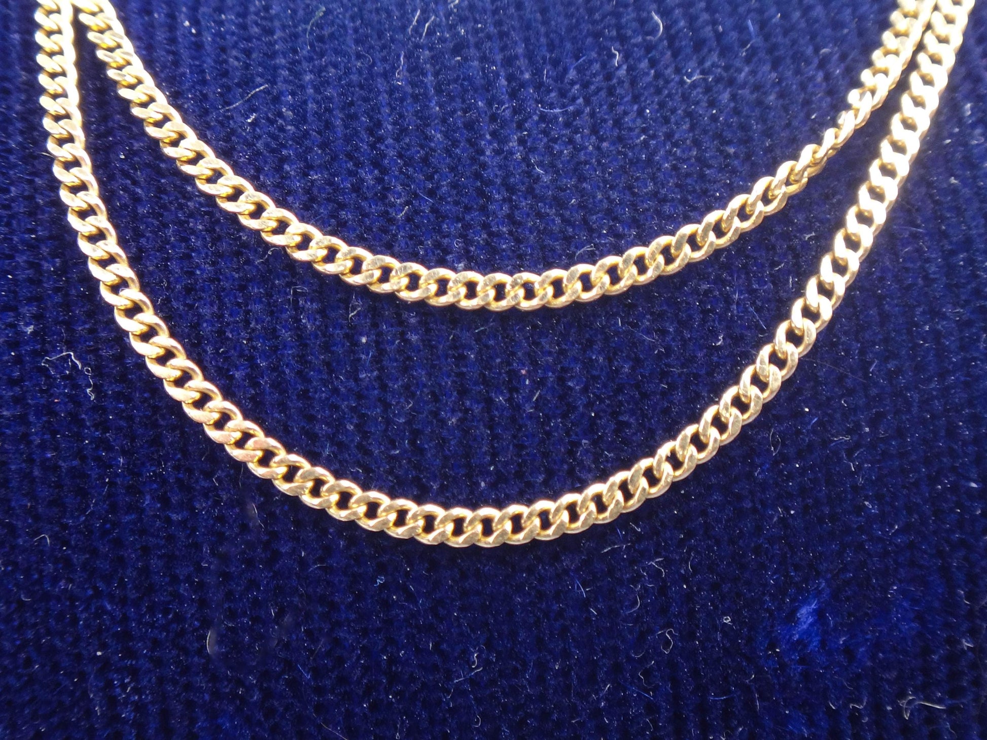 Vintage 14k Yellow Gold Link Pendant Chain - 15.5"