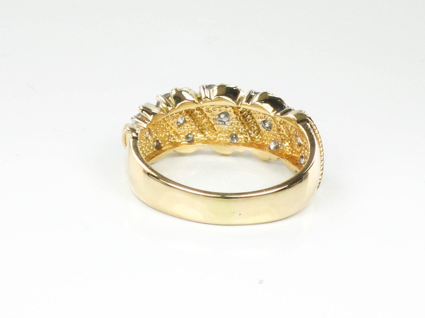Vintage 18k Yellow Gold Diamond Wedding Band Ring, 1 Carat, Size 7.25