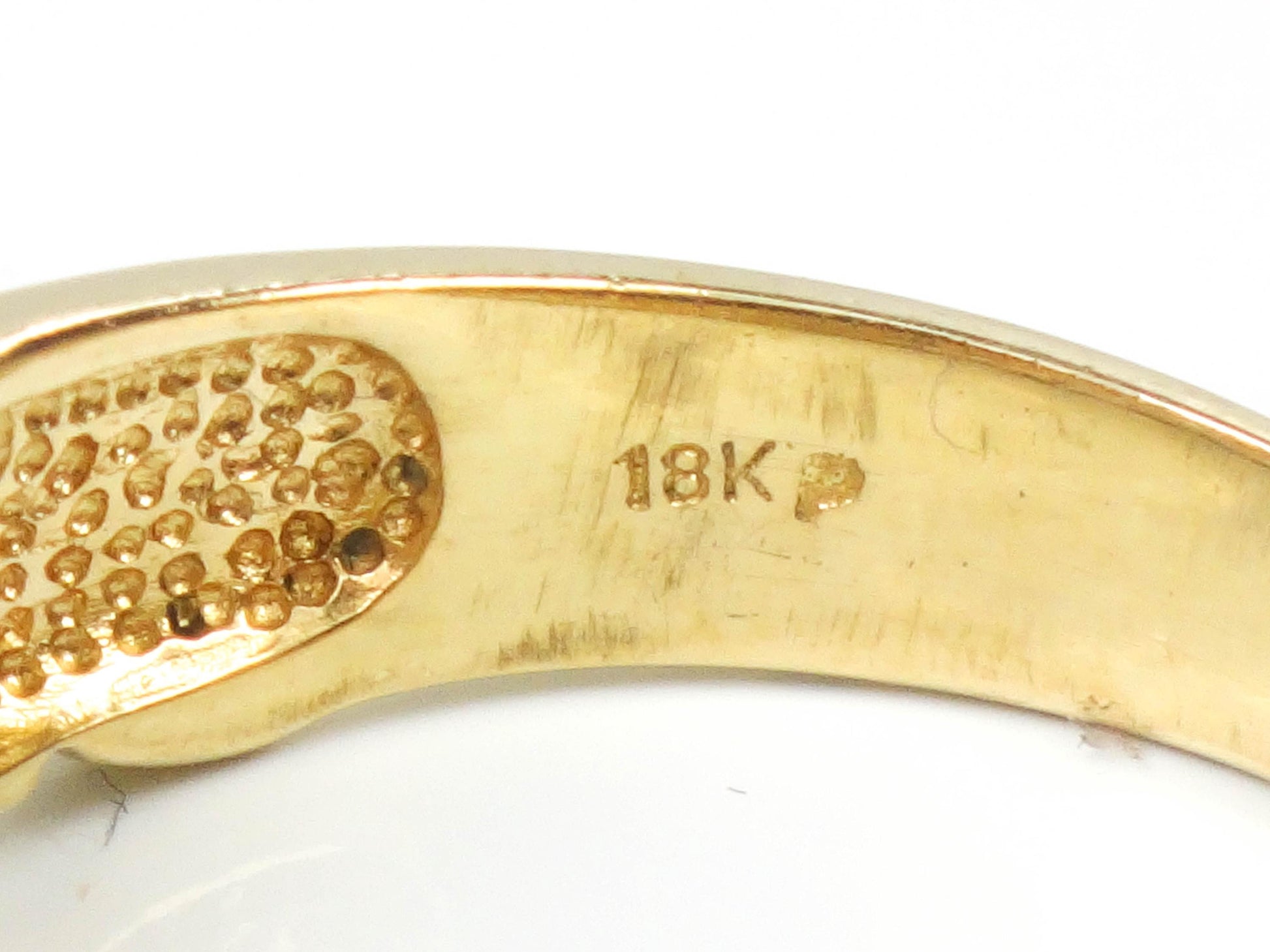 Vintage 18k Yellow Gold Diamond Wedding Band Ring, 1 Carat, Size 7.25