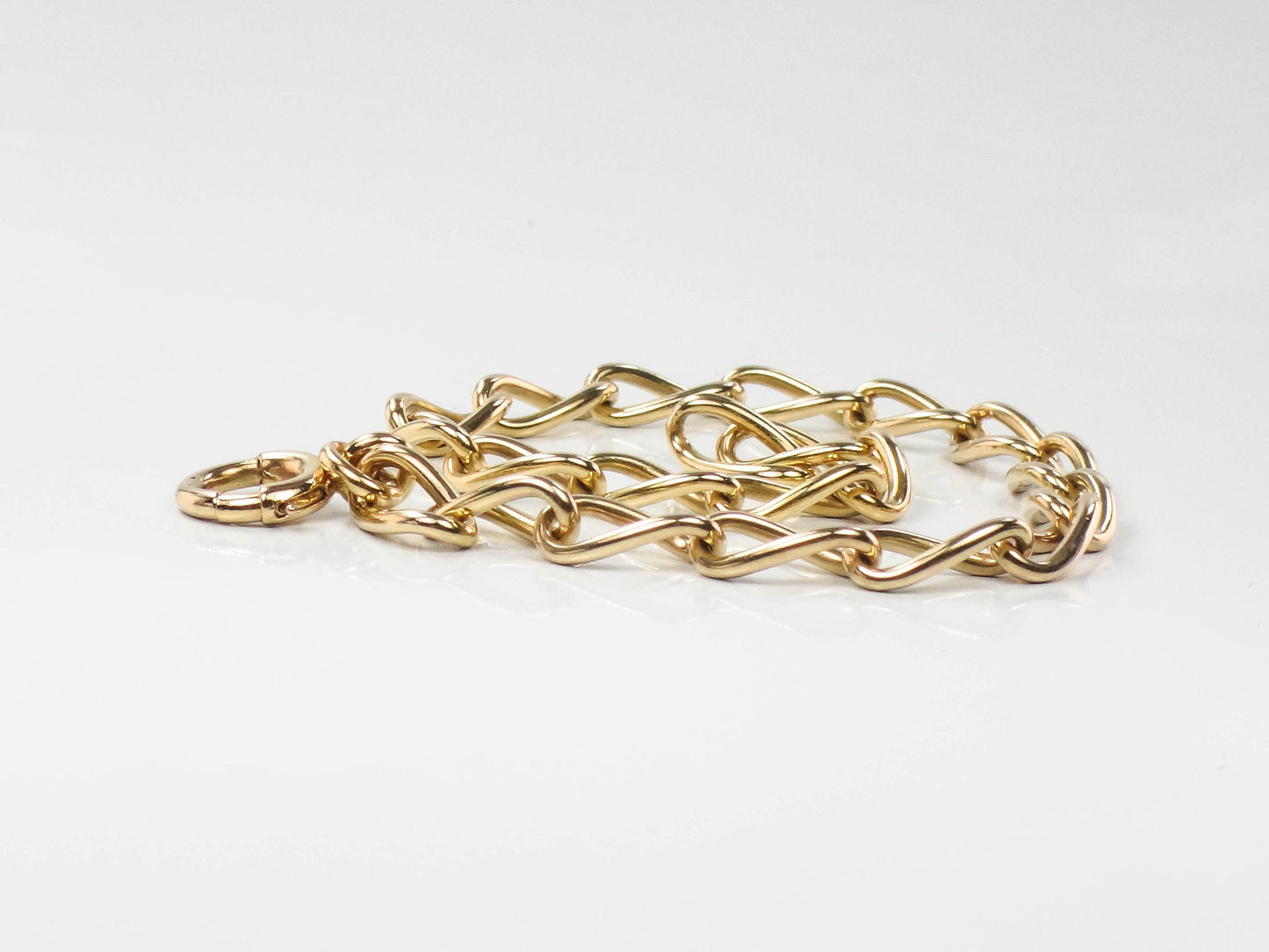 Vintage 14k Yellow Gold Link Bracelet, Solid Gold Bracelet 7 1/2"
