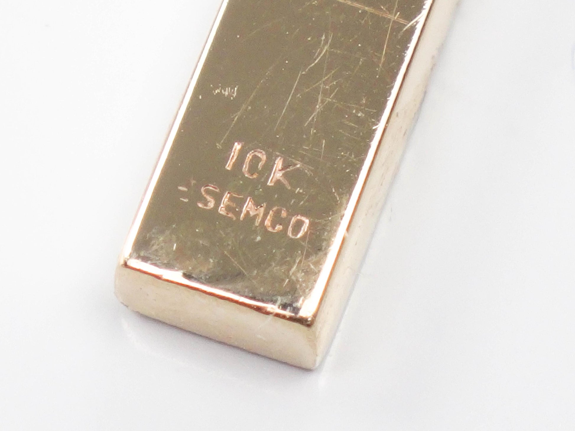 Vintage Esemco 10k Yellow Gold Diamond Engraved Cross - Religious Jewelry - Unisex Cross