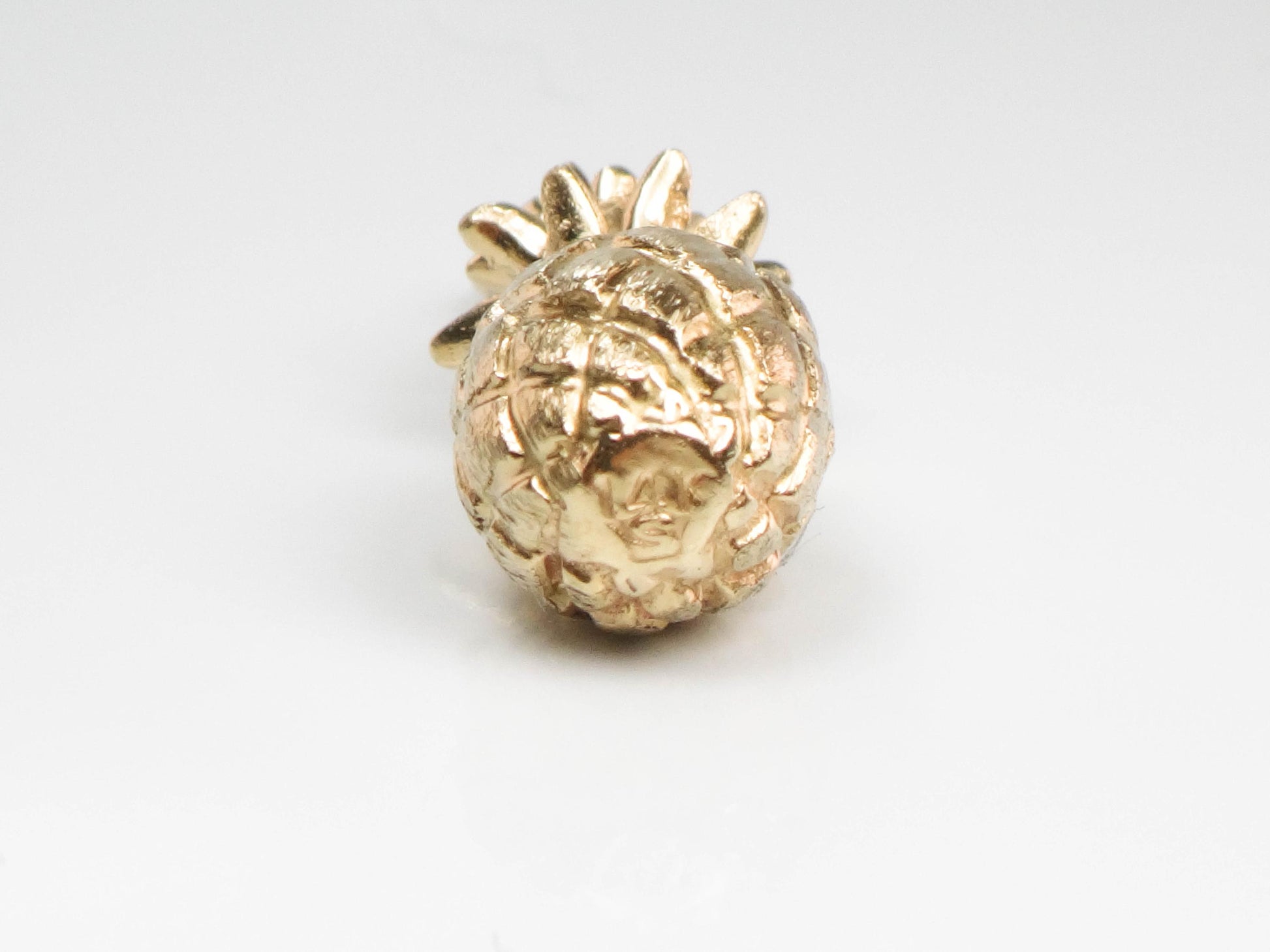 Vintage 14k Yellow Gold Pineapple Charm: Hawaii Souvenir