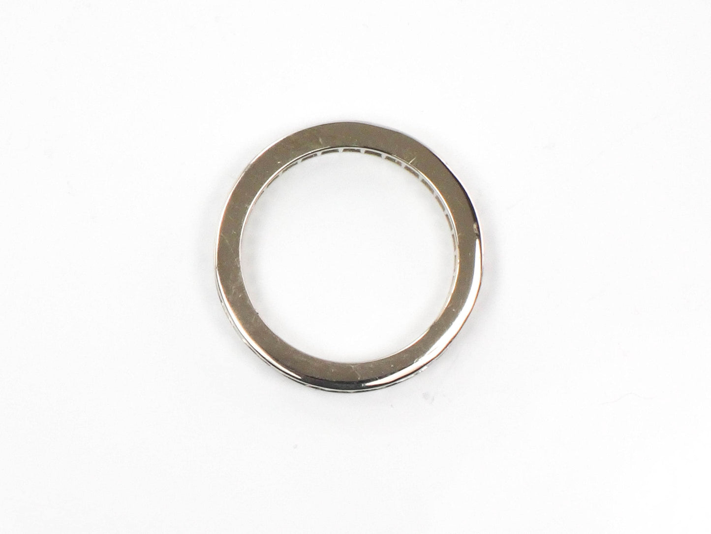 Vintage 14k White Gold Diamond Eternity Band Ring, 1 Carat, Size 7