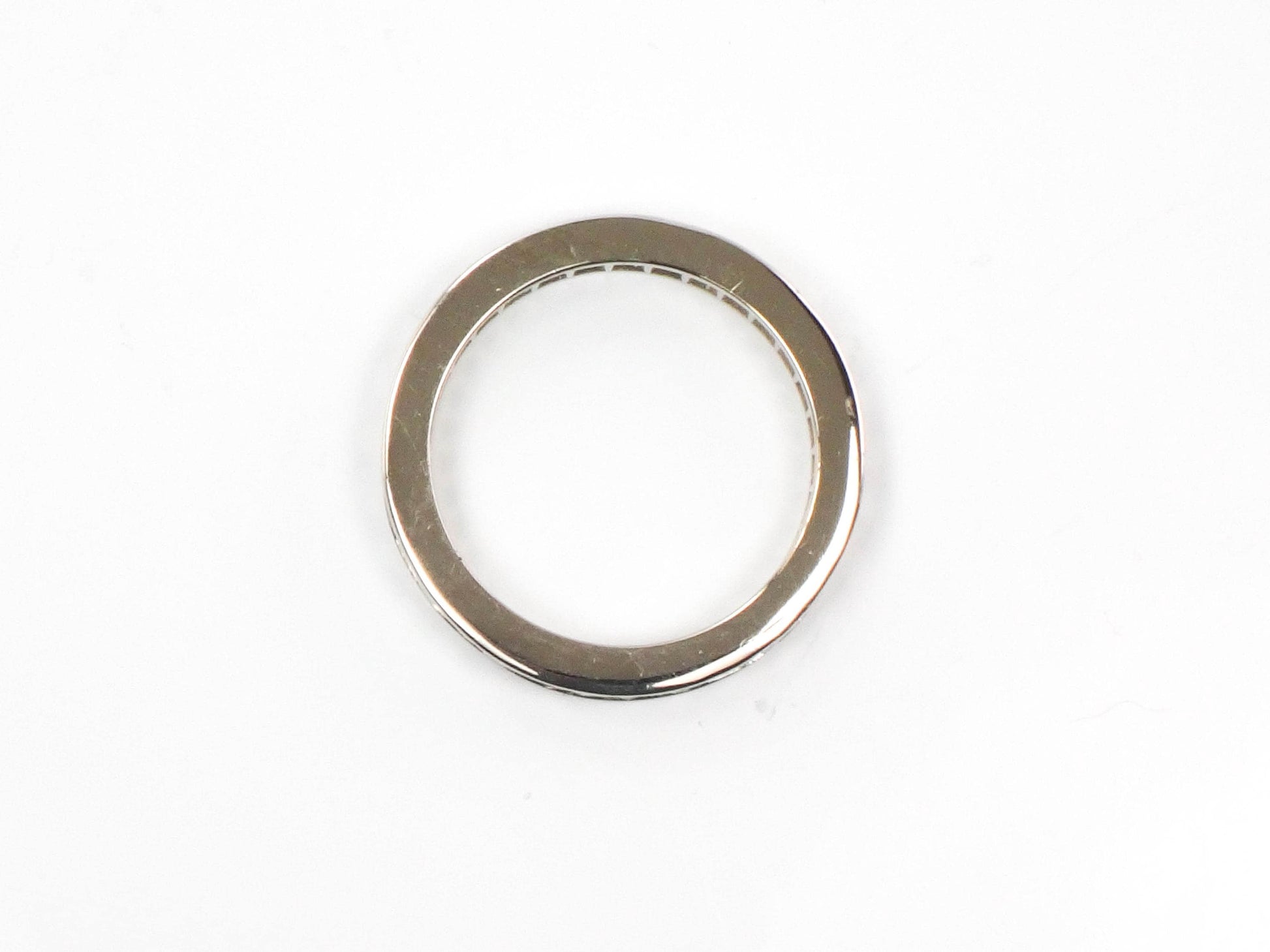 Vintage 14k White Gold Diamond Eternity Band Ring, 1 Carat, Size 7