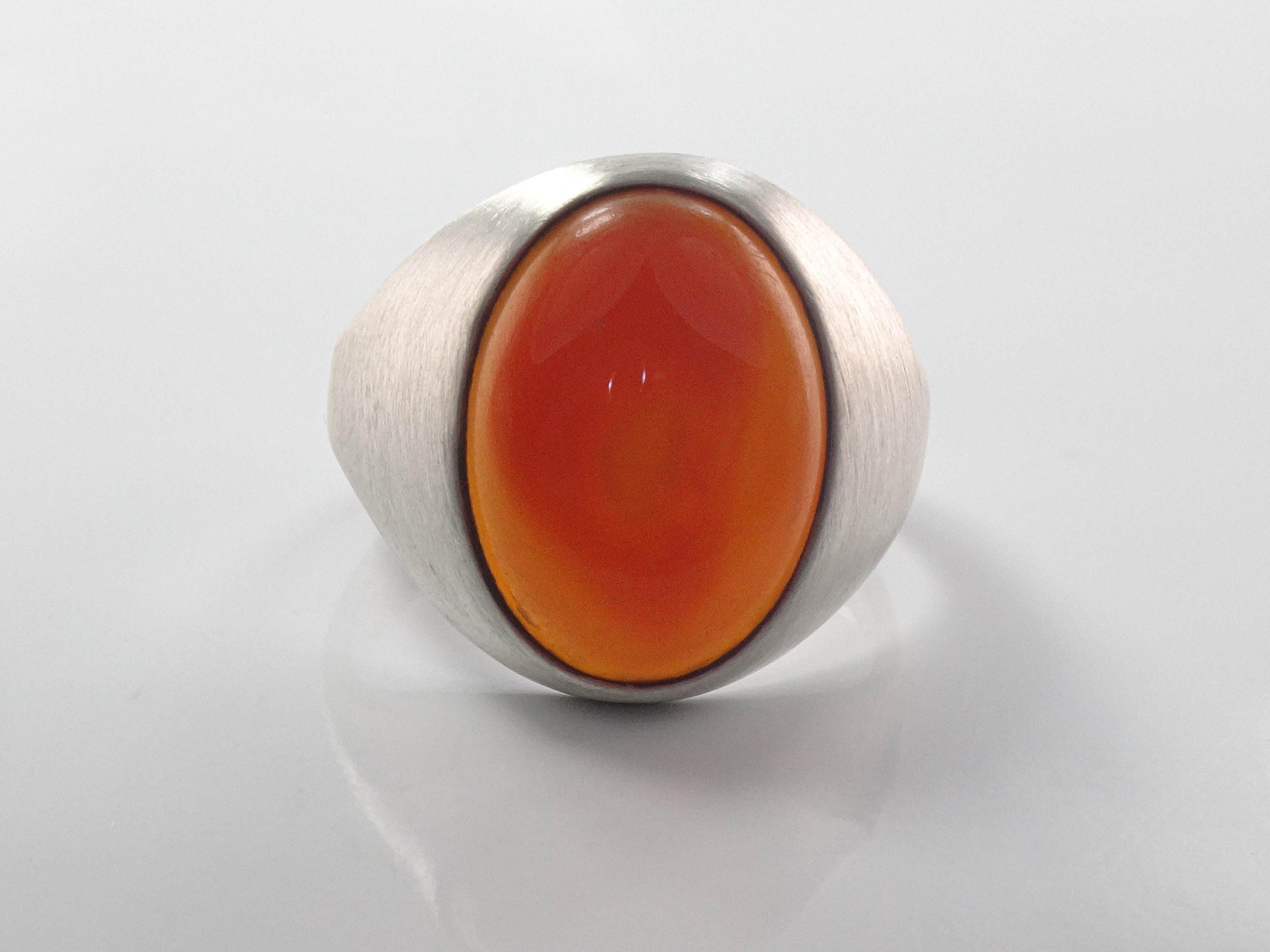 Vintage Men's Sterling Silver Carnelian Ring by Uncas (Size 10.75)