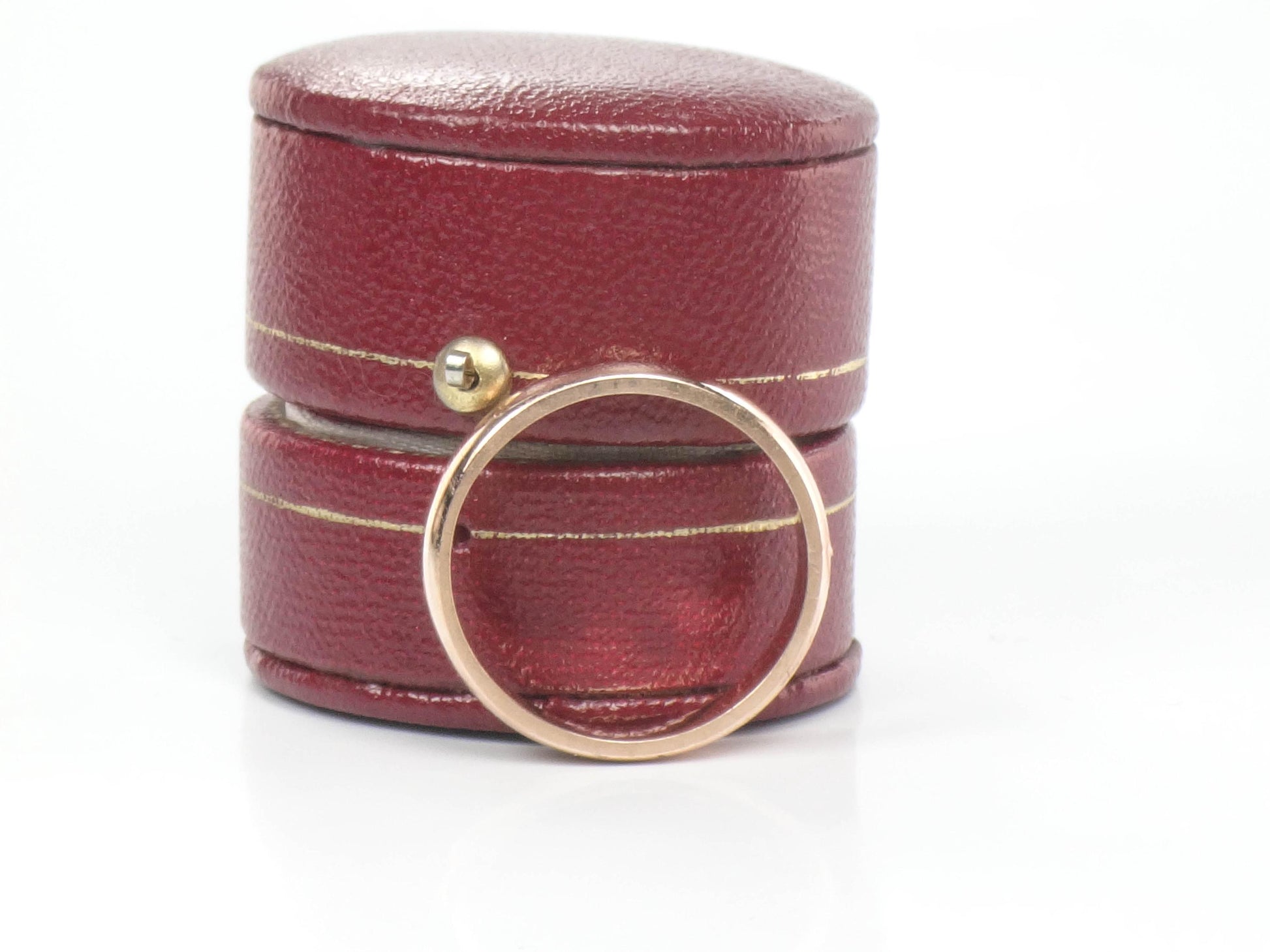 Vintage 14k Rose Gold Wedding Band - 3.5 mm, Size 8 - Unisex