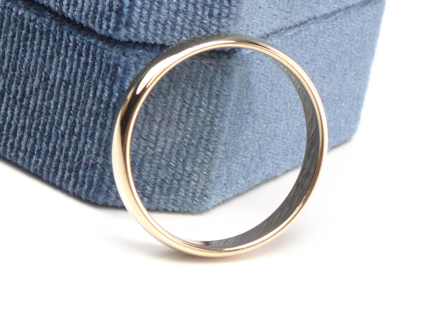 Vintage 14k Solid Gold Plain Wedding Band, Wood ArtCarved 4 mm Yellow Gold Wedding Ring - Size 12