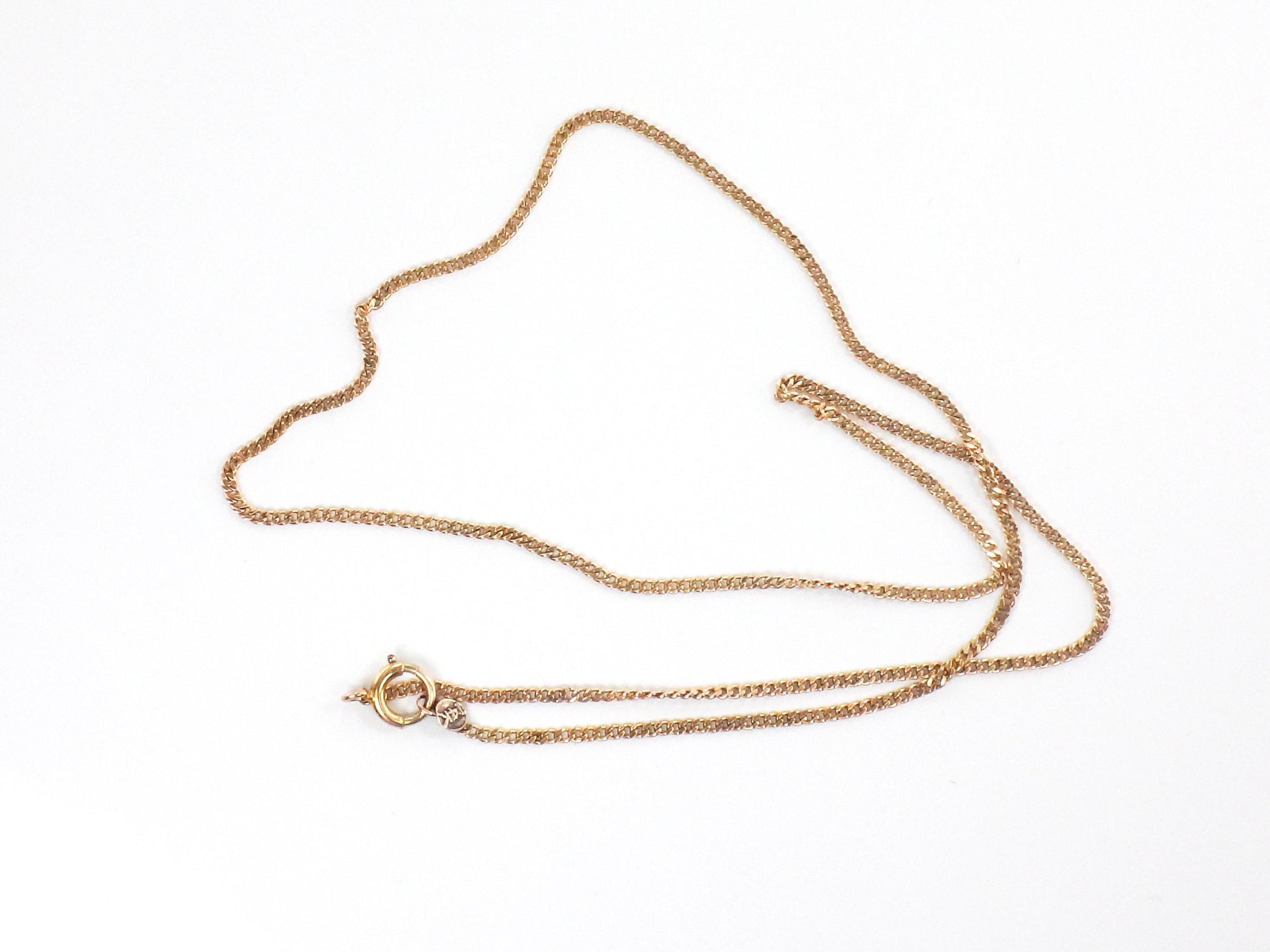 Vintage 14k Yellow Gold Link Pendant Chain - 15.5"