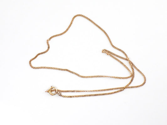 Vintage 14k Yellow Gold Link Pendant Chain - 15.5"