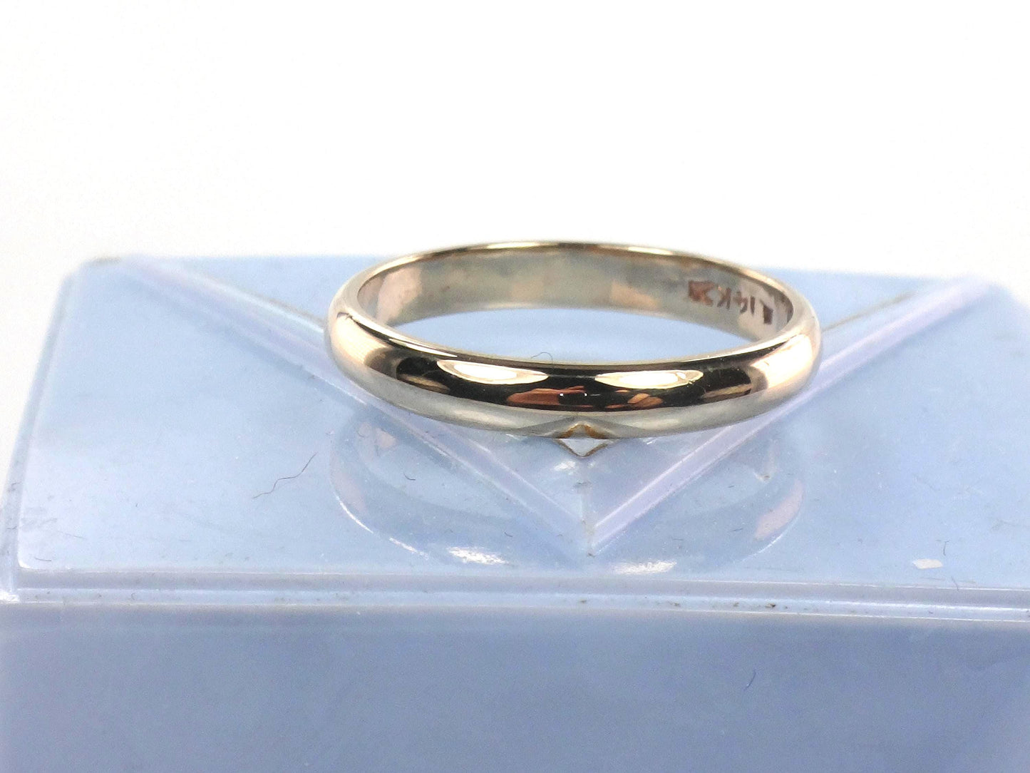 Vintage 14k White Gold Wedding Band - Thin Stacking Ring, 2.8 MM, Size 6