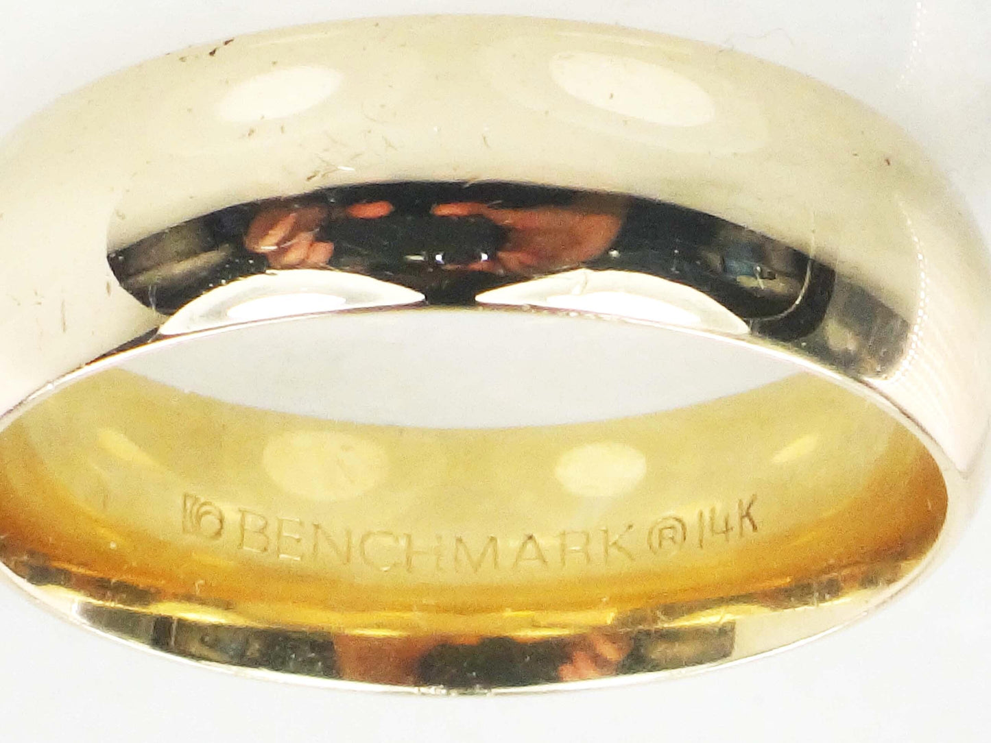 Solid 14k Yellow Gold Wedding Band - Vintage 7 mm Wide Plain Wedding Ring with Comfort Fit - Size 10.5 - Men's Unisex