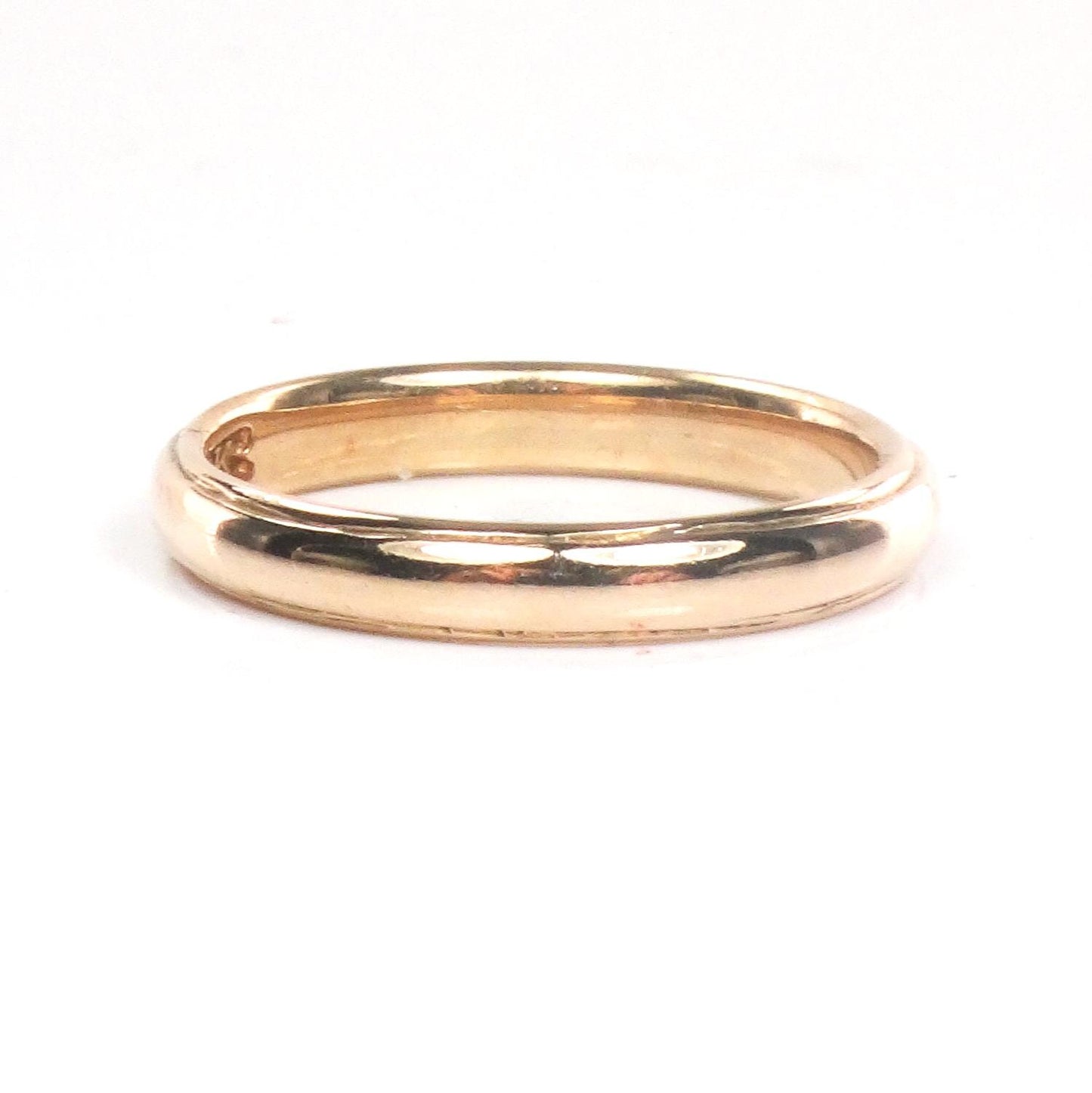 Vintage Thin 14k Yellow Solid Gold Wedding Band 3.3 MM Stacking Ring Size 8
