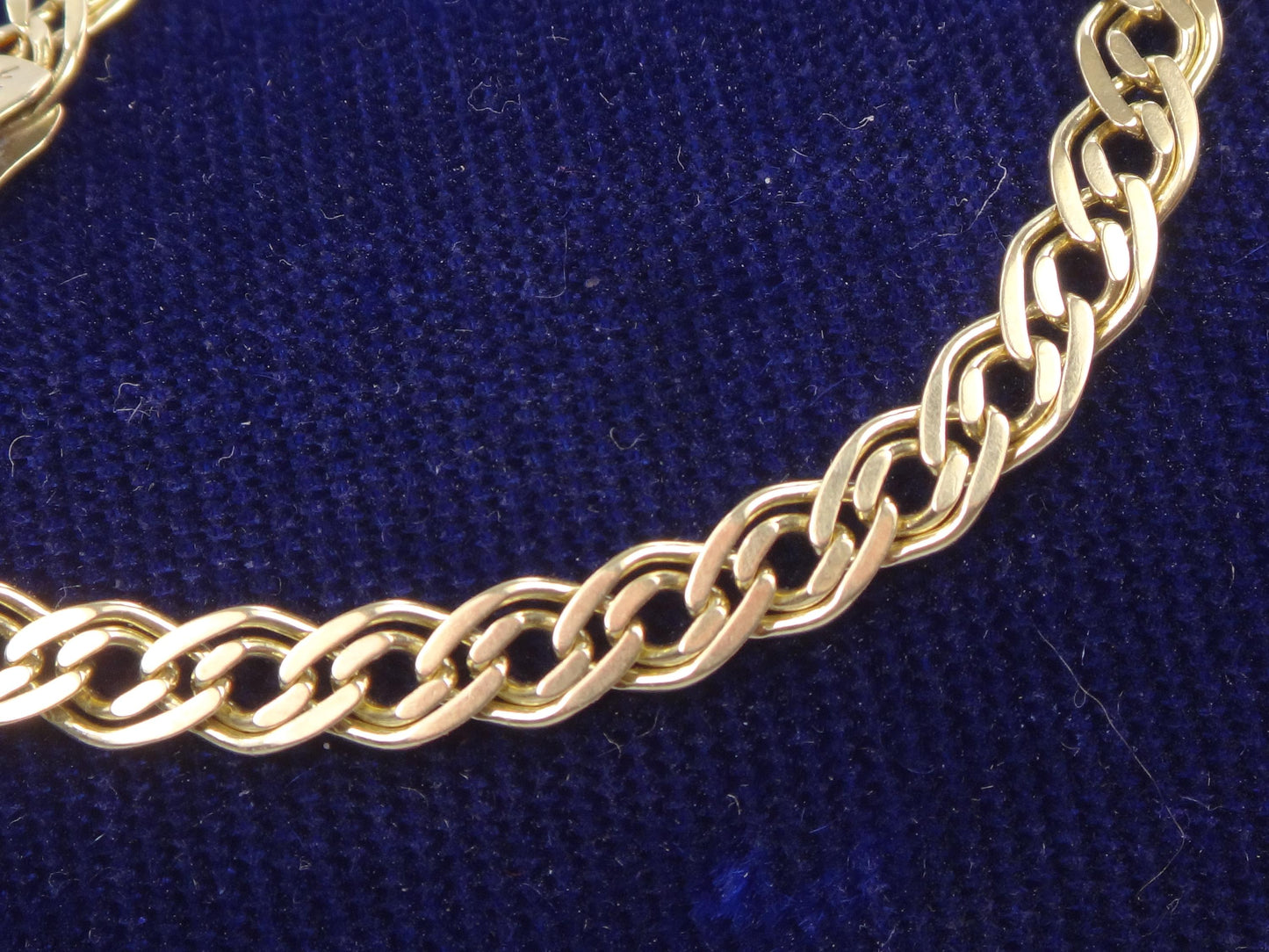 Vintage 14k Yellow Gold Link Bracelet, Solid Gold Bracelet 7 1/2"