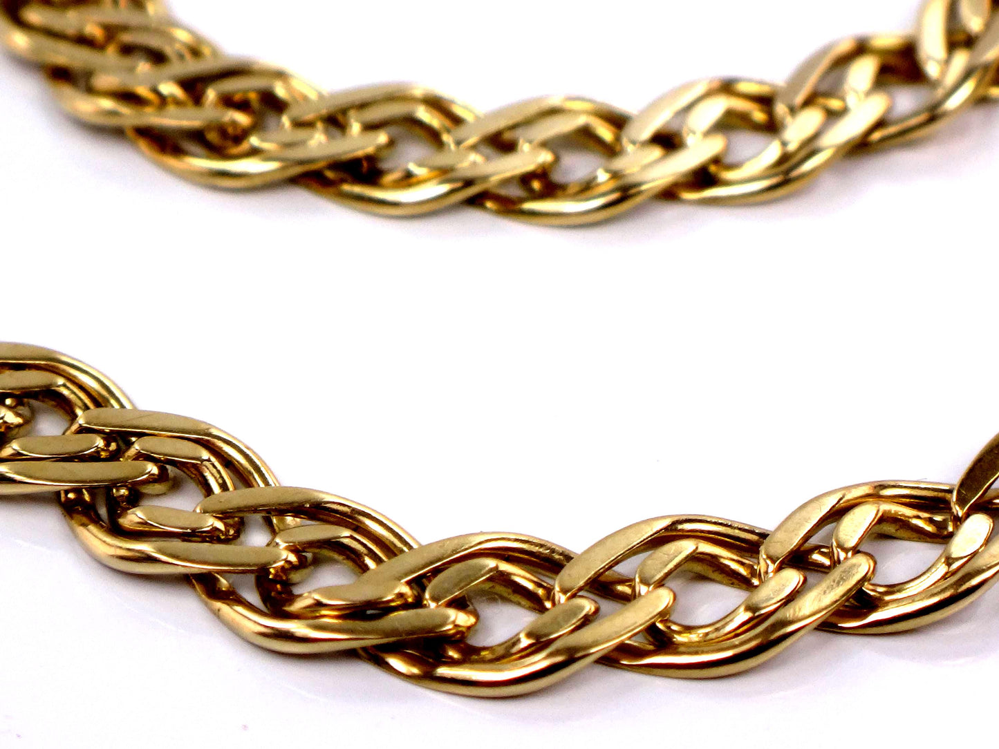Vintage 14k Yellow Gold Link Bracelet, Solid Gold Bracelet 7 1/2"