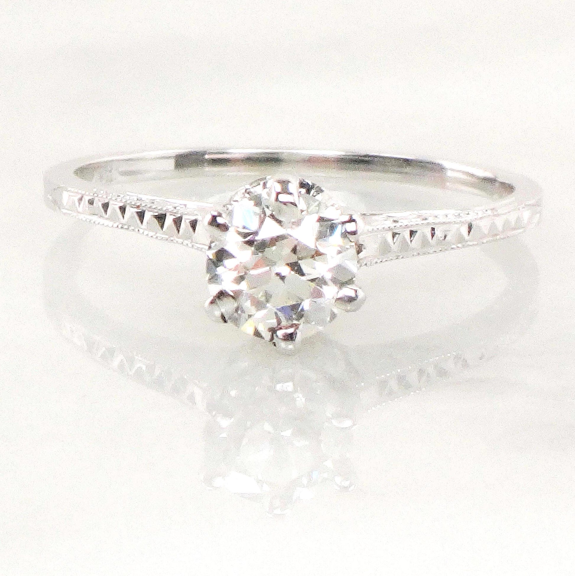 Old European Cut Diamond Engagement Ring - Art Deco 14k Gold .65 Carat GIA Certified Natural Diamond Solitaire- Circa 1920's - Fine Jewelry