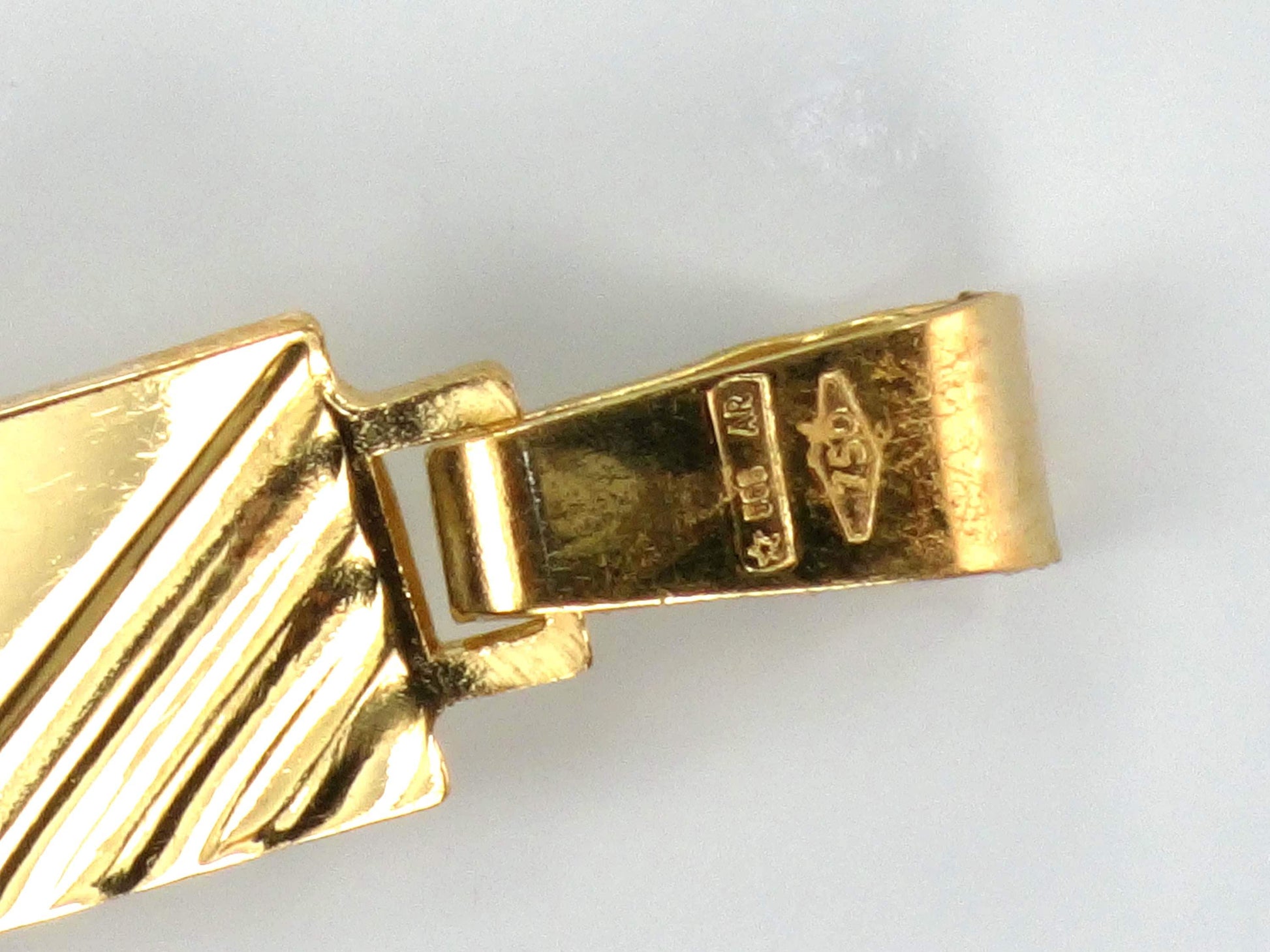 Vintage Large 18k Yellow Gold Crucifix Cross Pendant: Italian, Men's