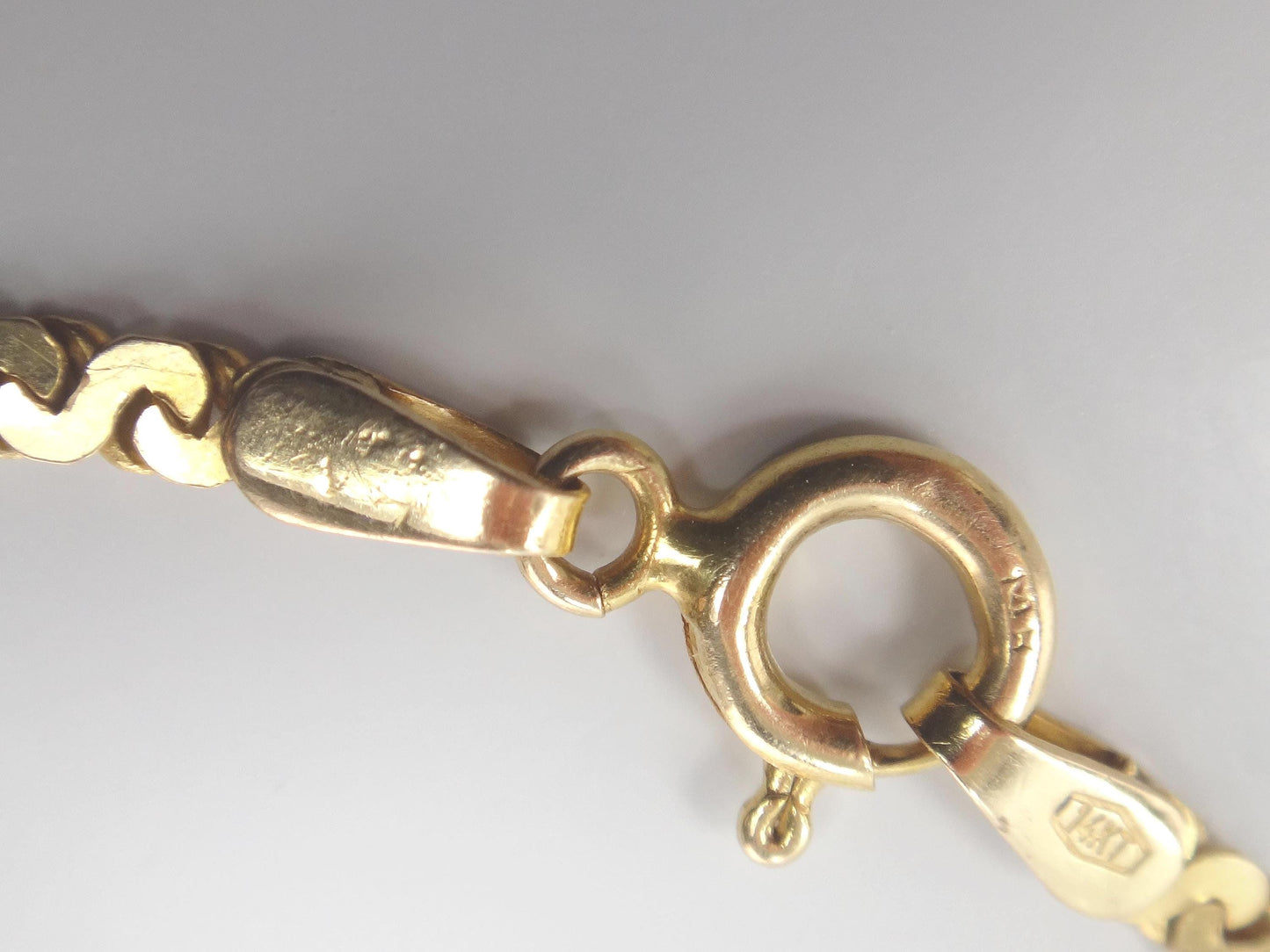 Vintage 14k Yellow Gold S Chain Necklace - 19.75 inch, 3.5 MM