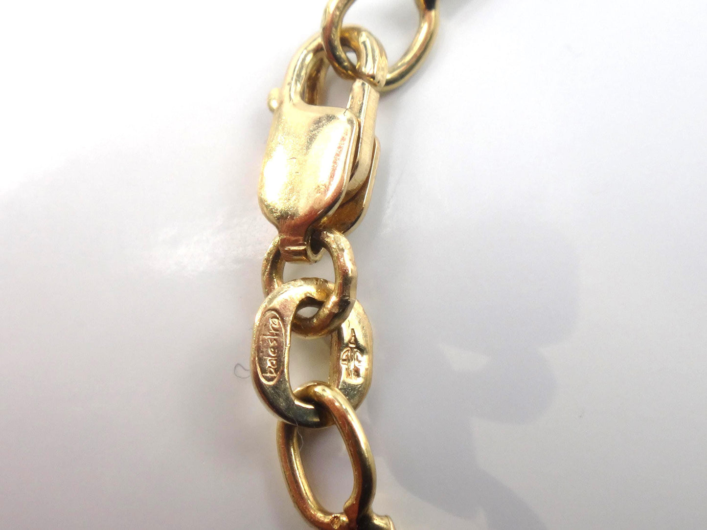 Vintage 14k Yellow Gold Fancy Link Pendant Chain - 17"