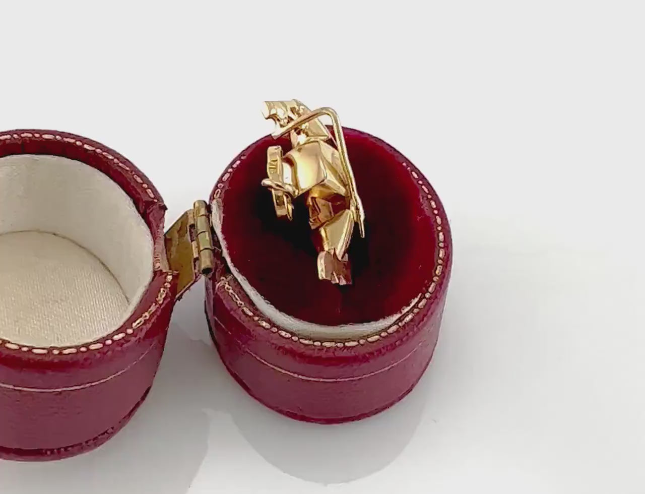 Vintage 18k Yellow Gold Italian Gondola Pendant Charm 3D Italy Travel Charm