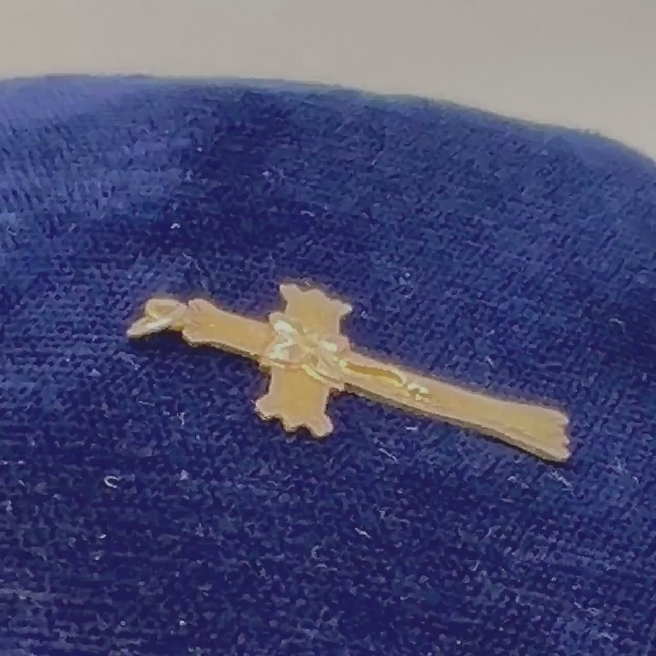 Vintage Black Hills Gold 10k Yellow and Rose Gold Floral Cross - Religious Jewelry