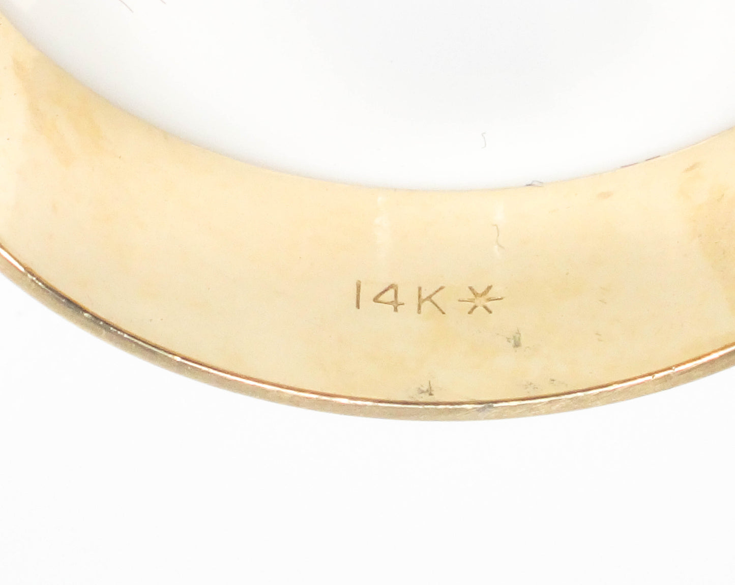 Estate 14k Yellow Gold Brushed Finish Wedding Band - 6 MM Wedding Ring - Size 10.75